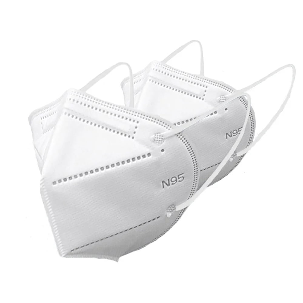 Generic Adult Protective Face Mask 5-Layer Filtration Breathable Safety Cover (White, 50 Pack) beifa