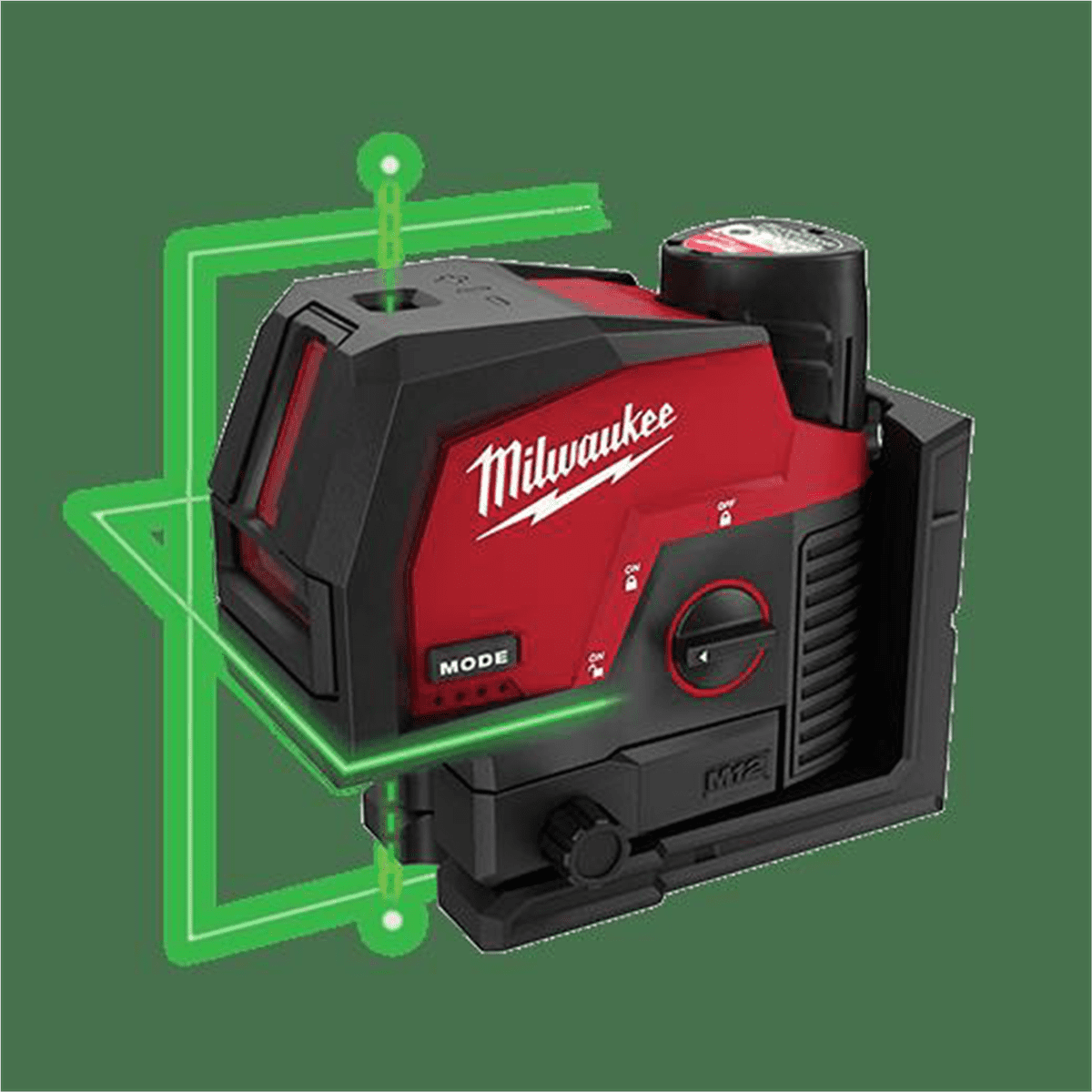 Milwaukee M12 Green Cross Line and Plumb Points Laser Kit (Green, 125 ft Range) wlkf4