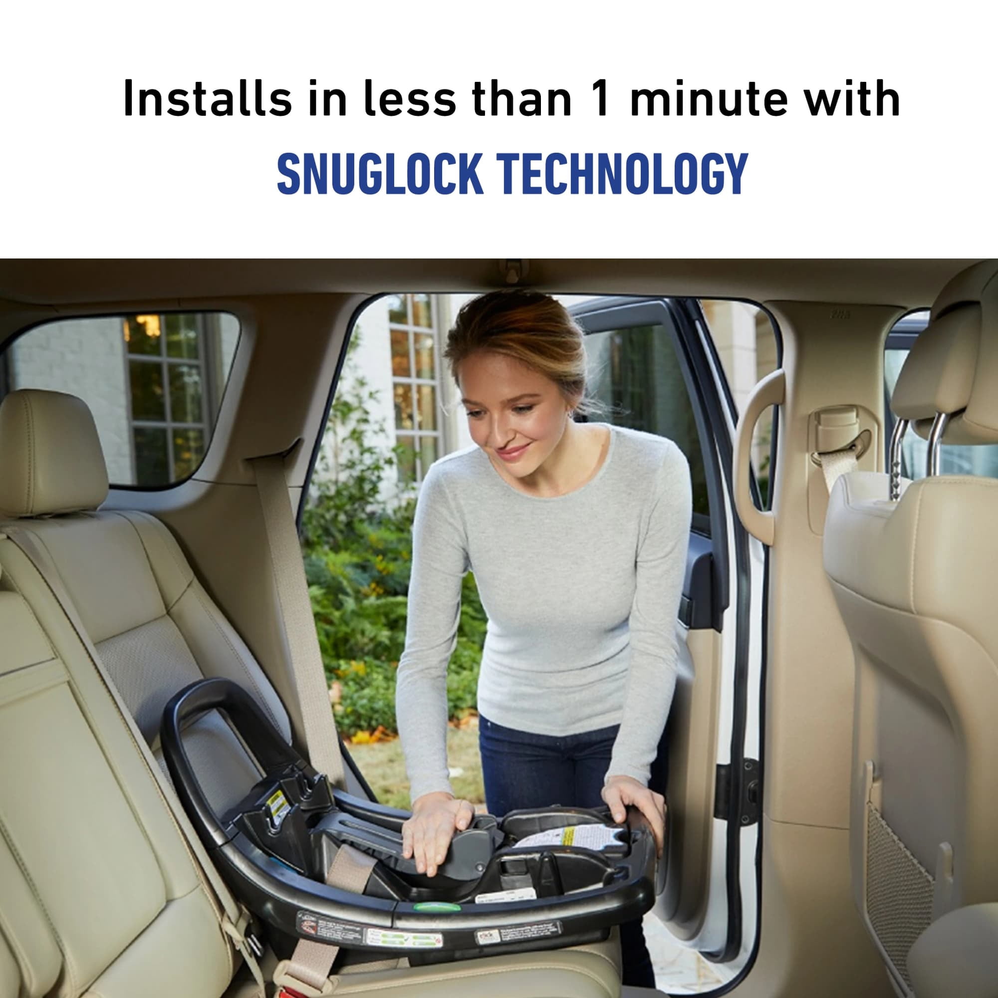 Graco SnugRide SnugFit Infant Car Seat Base with Anti-Rebound Bar (Black, 1 Count) efzwt