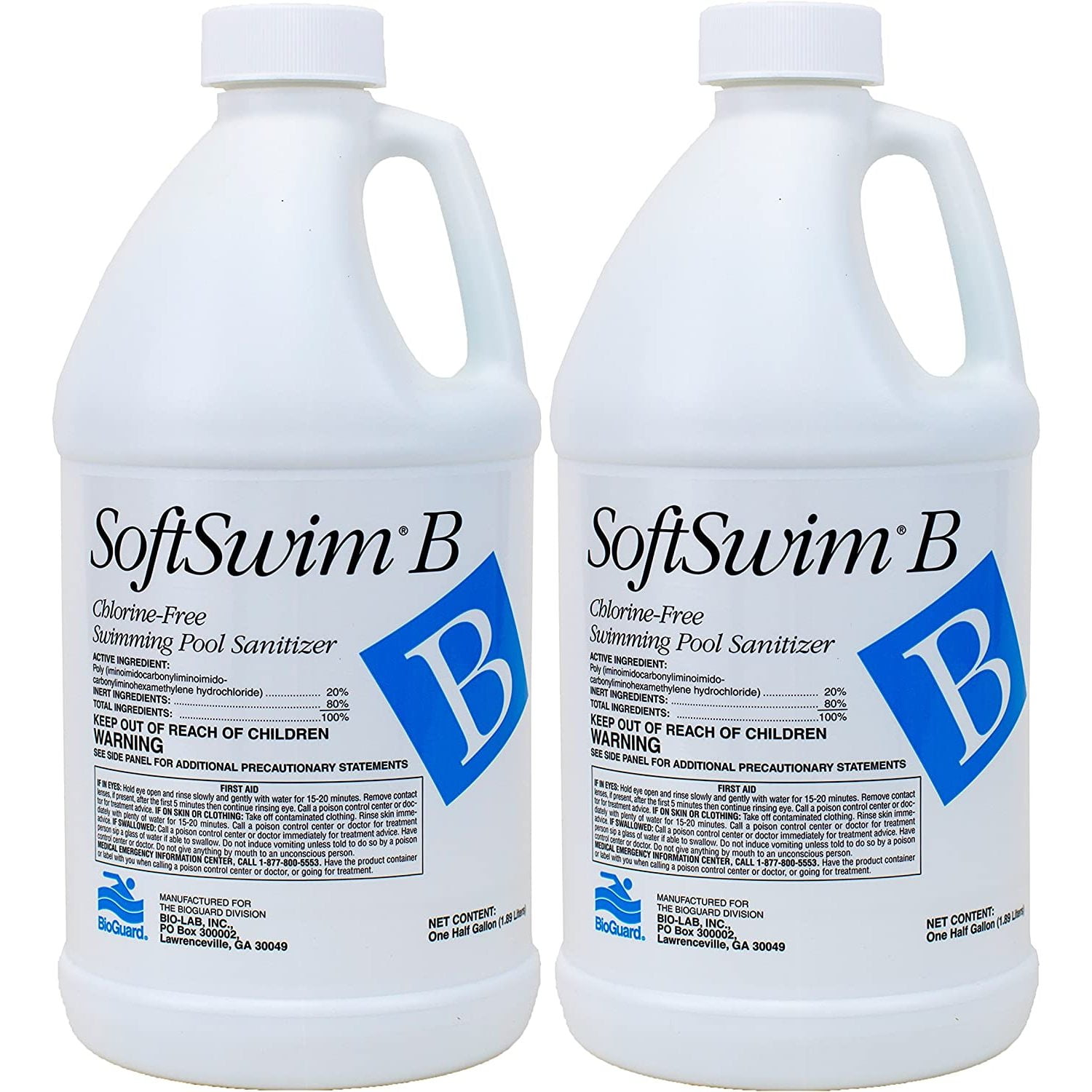 BioGuard SoftSwim B Chlorine Free Pool Sanitizer (2 Pack, 128 fl oz each) rfd8l