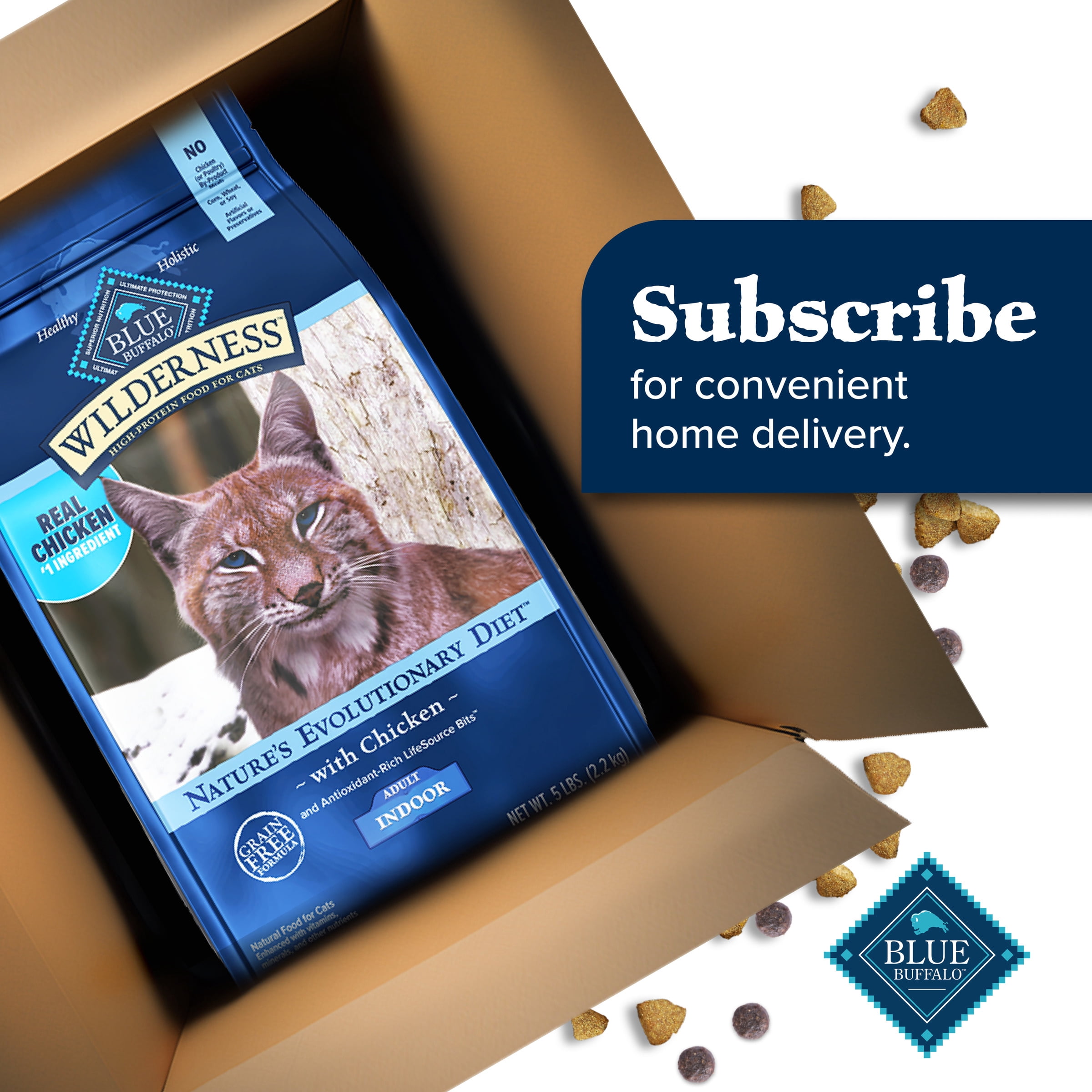 Blue Buffalo Wilderness High-Protein Grain-Free Dry Cat Food (Chicken, 11 lb) 26zfs