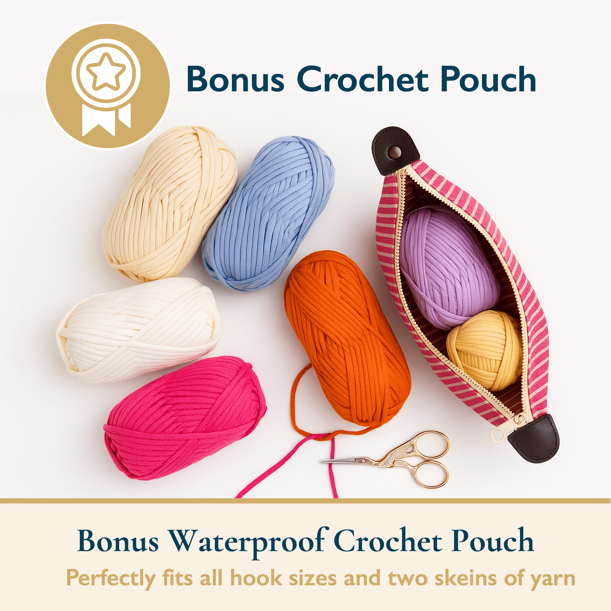 ComfiTime Beginner Crochet Yarn for Amigurumi and Knitting (Pink, 3-Pack, 165 Yds Total) 7dmsw