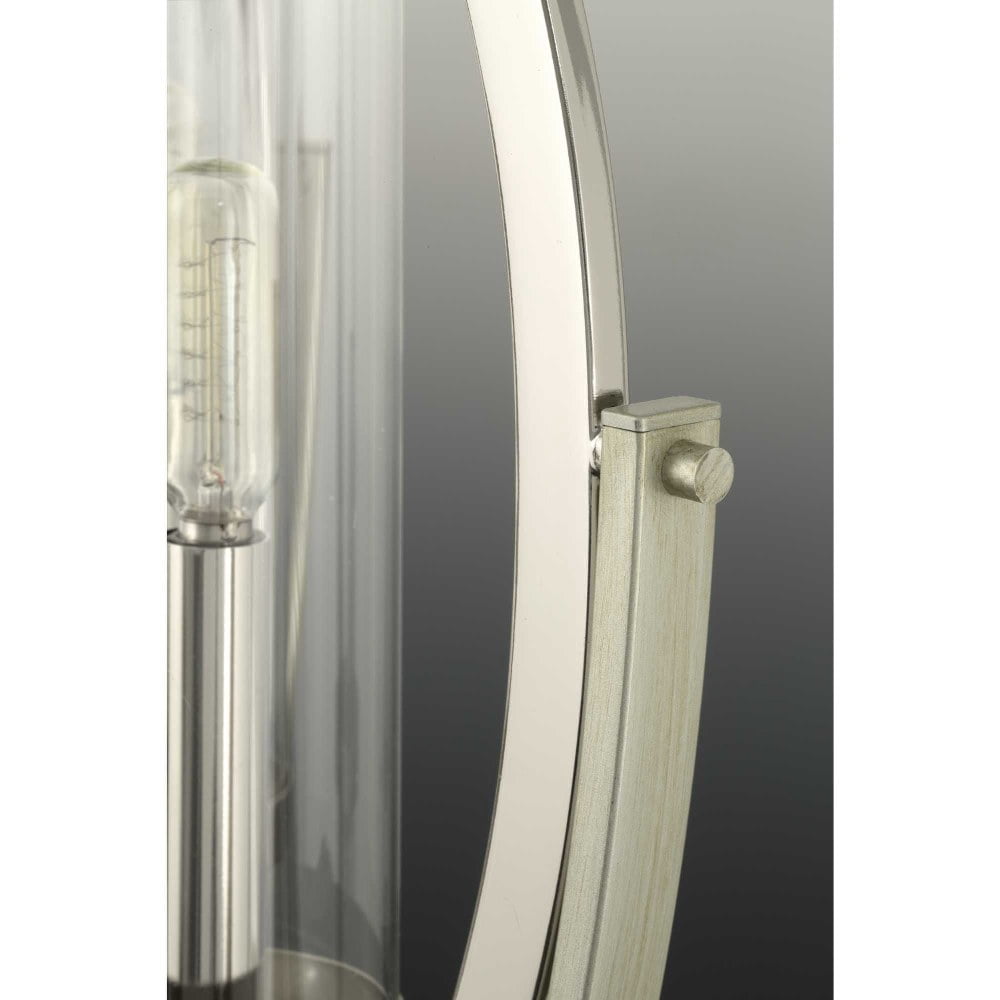 Progress Lighting Evoke 6-Light Chandelier with Glass Cylinder Shades (Polished Nickel, 28.5 in W x 39.5 in H) 7hd38