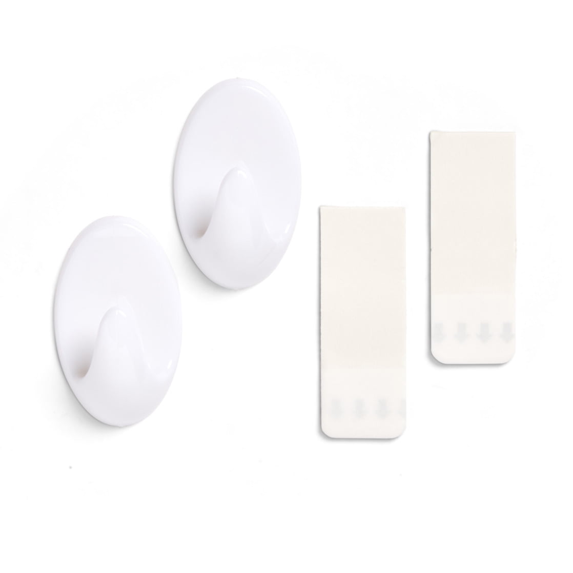 Hyper Tough Medium Removable Self-Adhesive Wall Hooks (White, 2 Pack) cr8cf