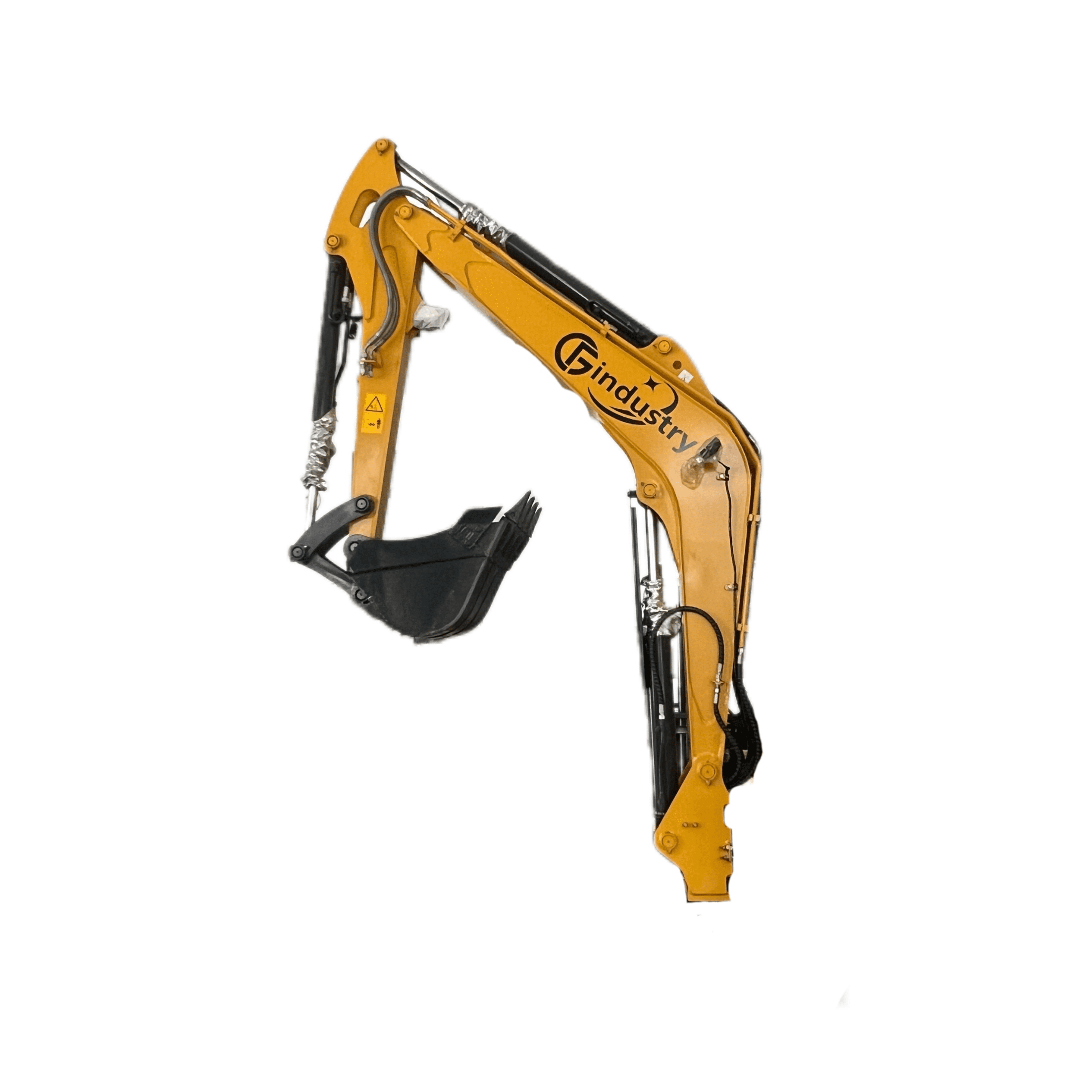 CFG INDUSTRIAL 3.8 Ton Mini Excavator with Yanmar Diesel Engine, Hydraulic Thumb, and A/C (Yellow, 3.8 Ton) 5ls6h