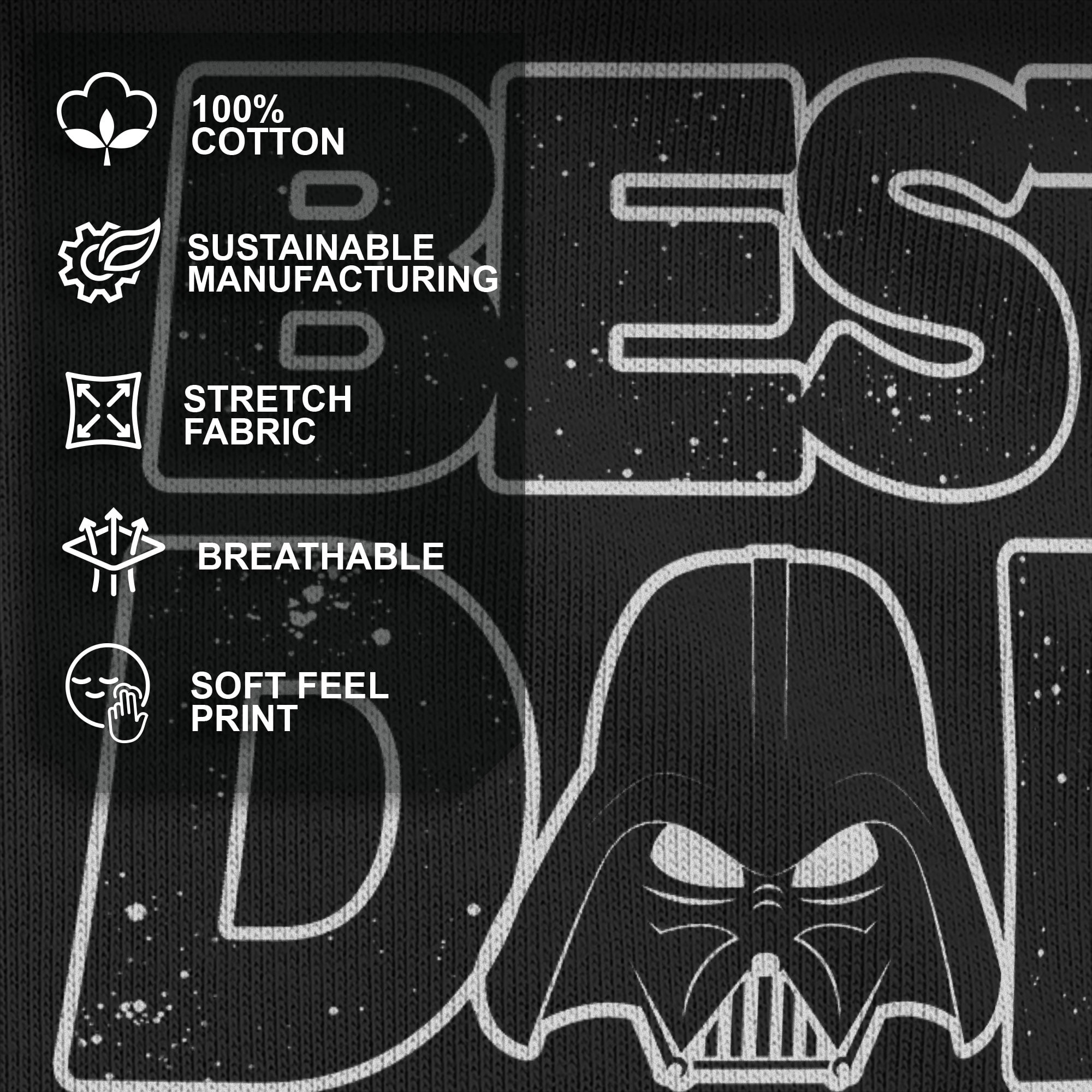 Star Wars Darth Vader Helmet Graphic Tee Men's Father's Day Shirt (Black, Large) lu1z0