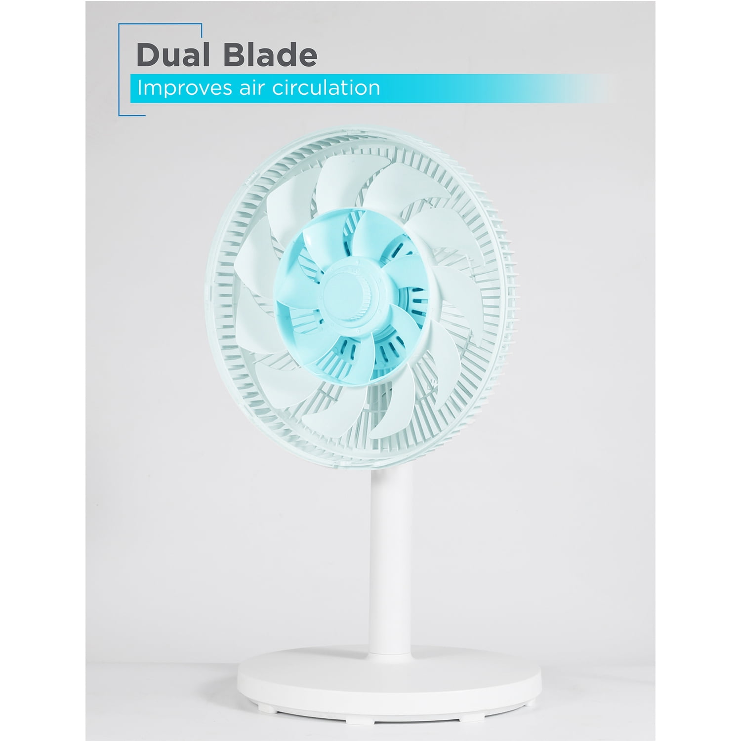 BLACK+DECKER 12-In. Oscillating Dual-Blade Table Fan with Remote (White, 12 in) cf5qh