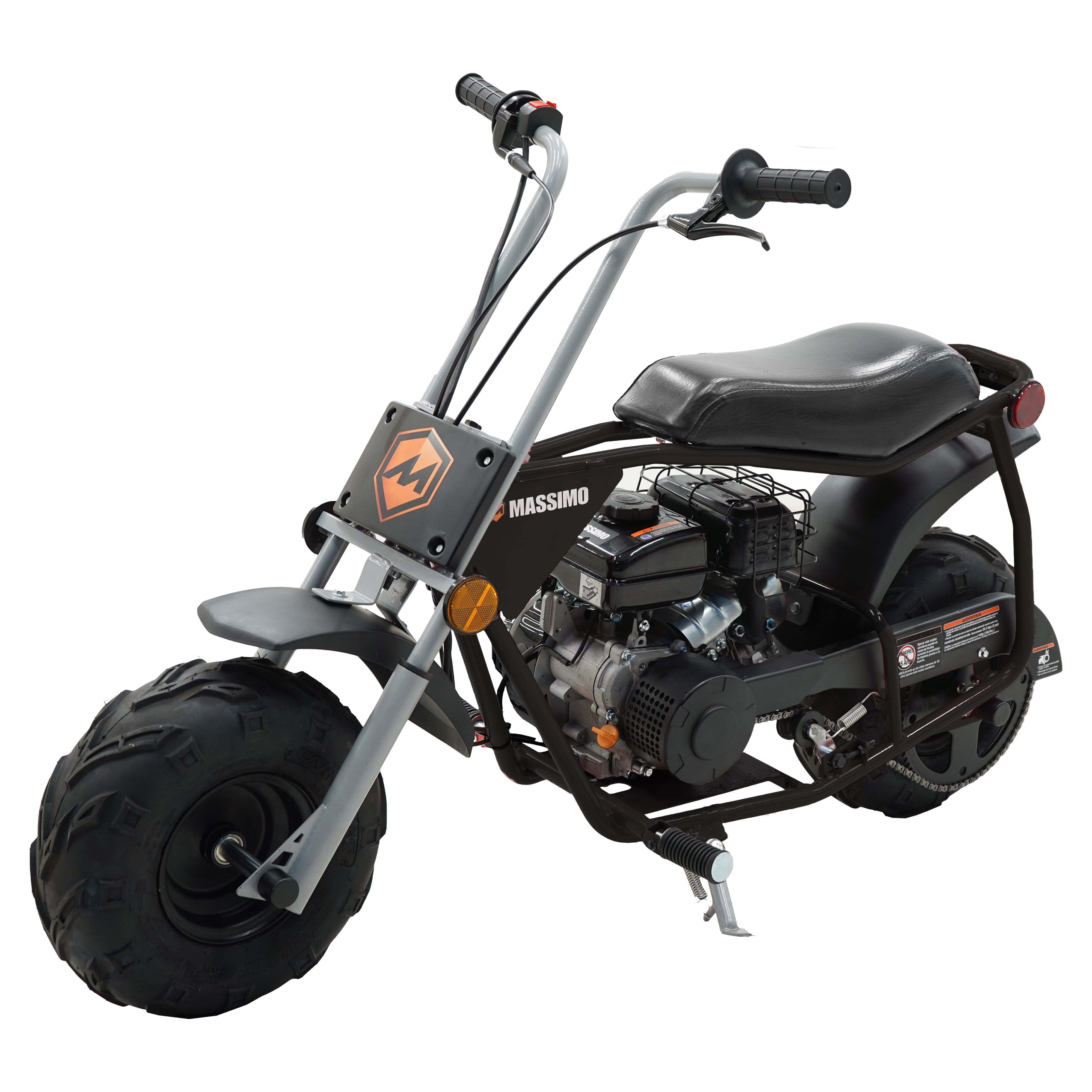 Massimo MB100 Minibike 79cc 2.5HP Gas Powered Off-Road Trail Bike (Black, 50 in x 24.2 in x 34.6 in) y0017