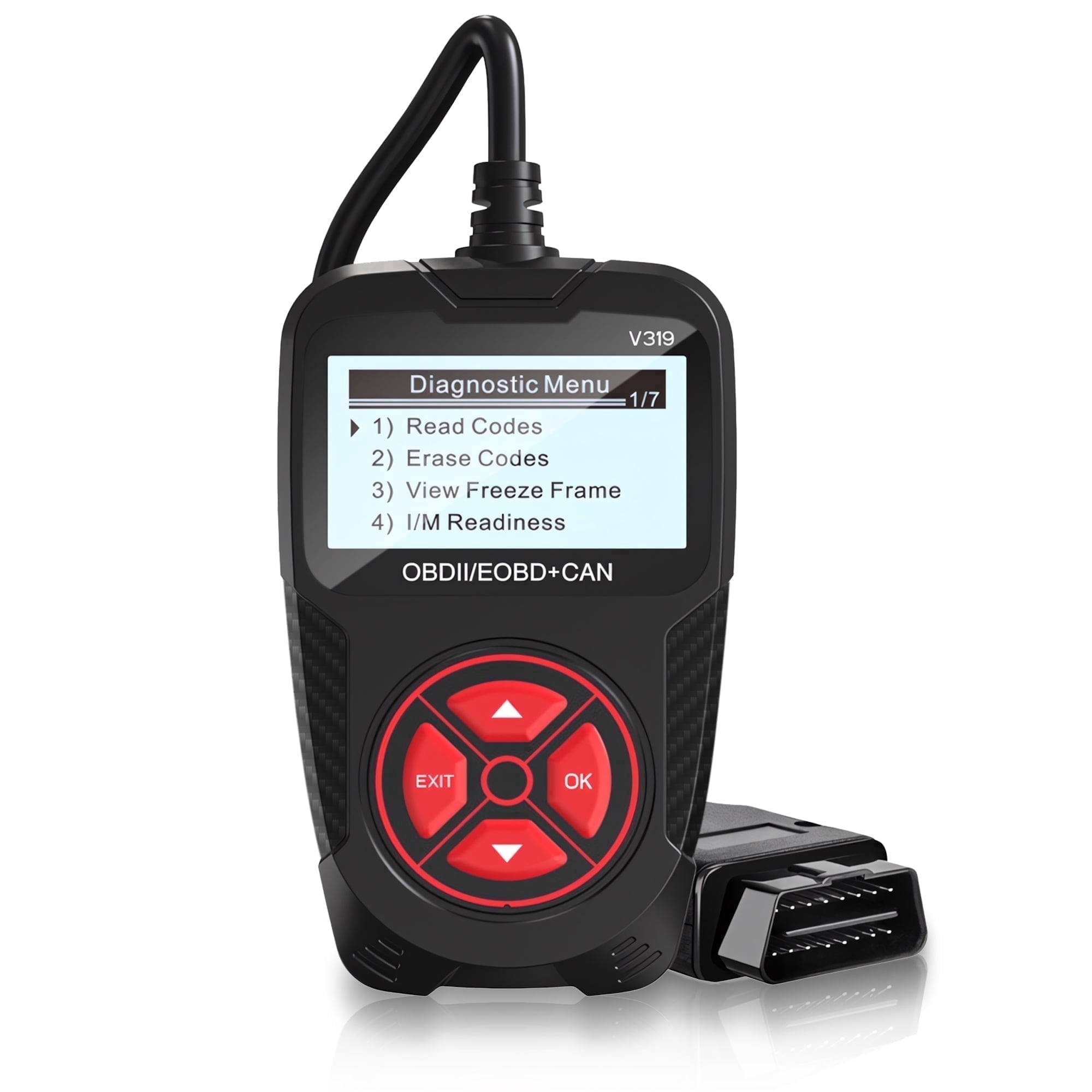 Sentryse OBD2 Scanner Diagnostic Tool, Car Code Reader for Check Engine Light (Red, 1 Pack) vezzi