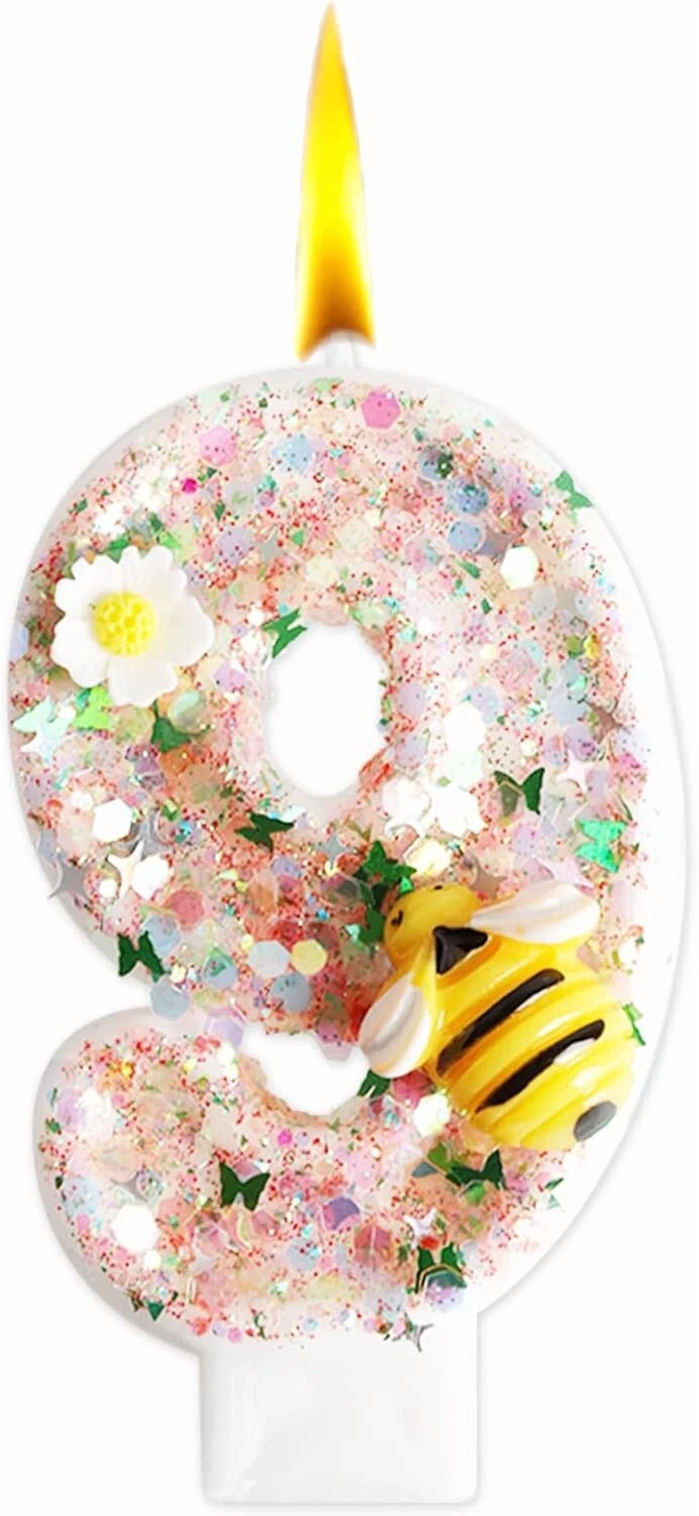 VAULT Birthday Number Candle (Yellow Bee, 2.95 in) tpqfl