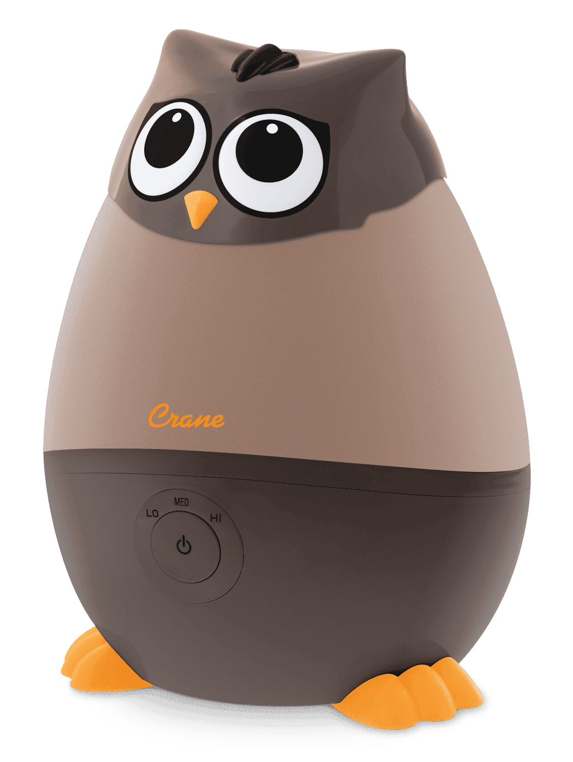 Crane Adorables Ultrasonic Cool Mist Humidifier, Owl Design, Aroma Diffuser (Brown, 0.5 gal) 104nw
