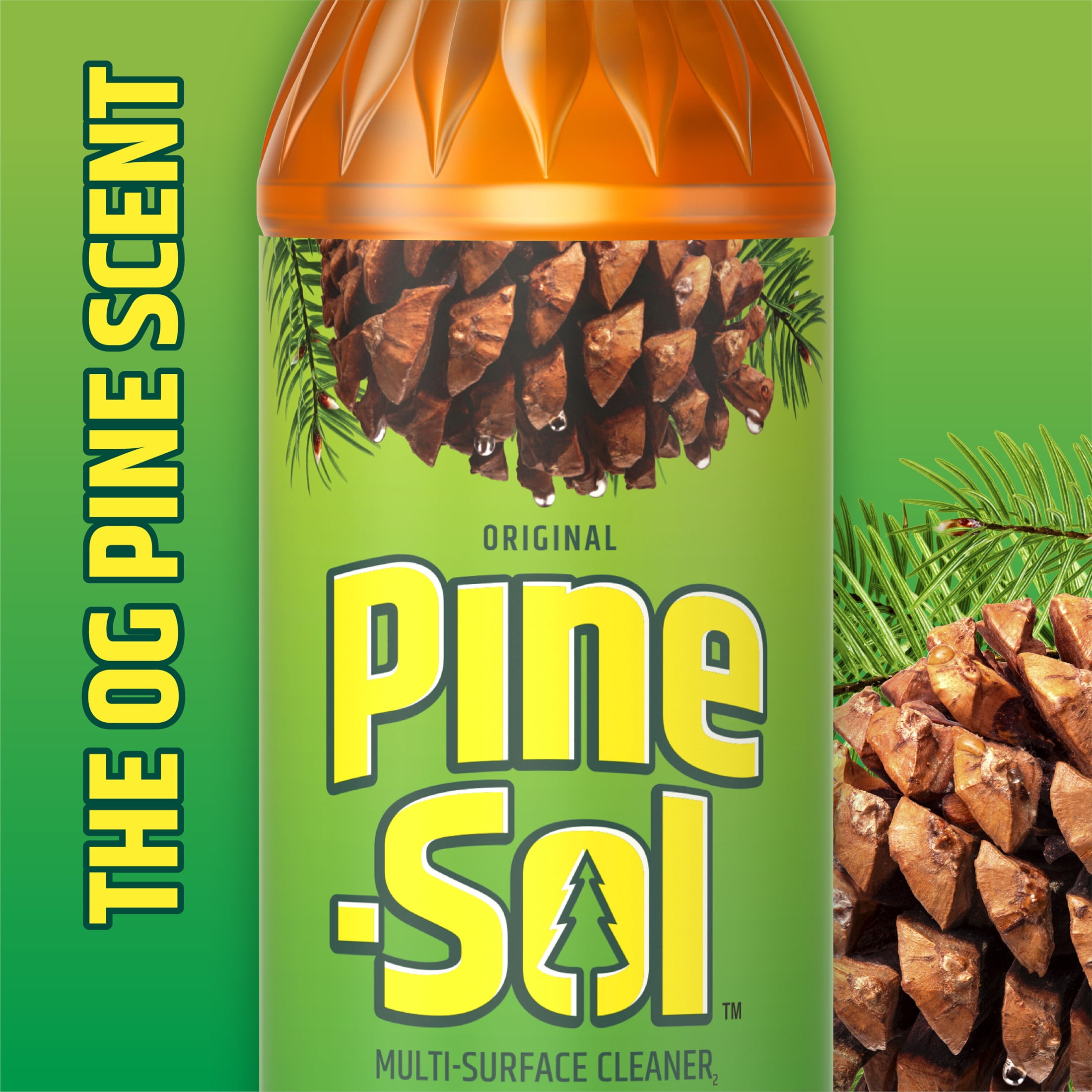 Pine-Sol Multi-Surface Cleaner, Original Scent, Heavy-Duty Household Disinfectant (14 fl oz) wo43y