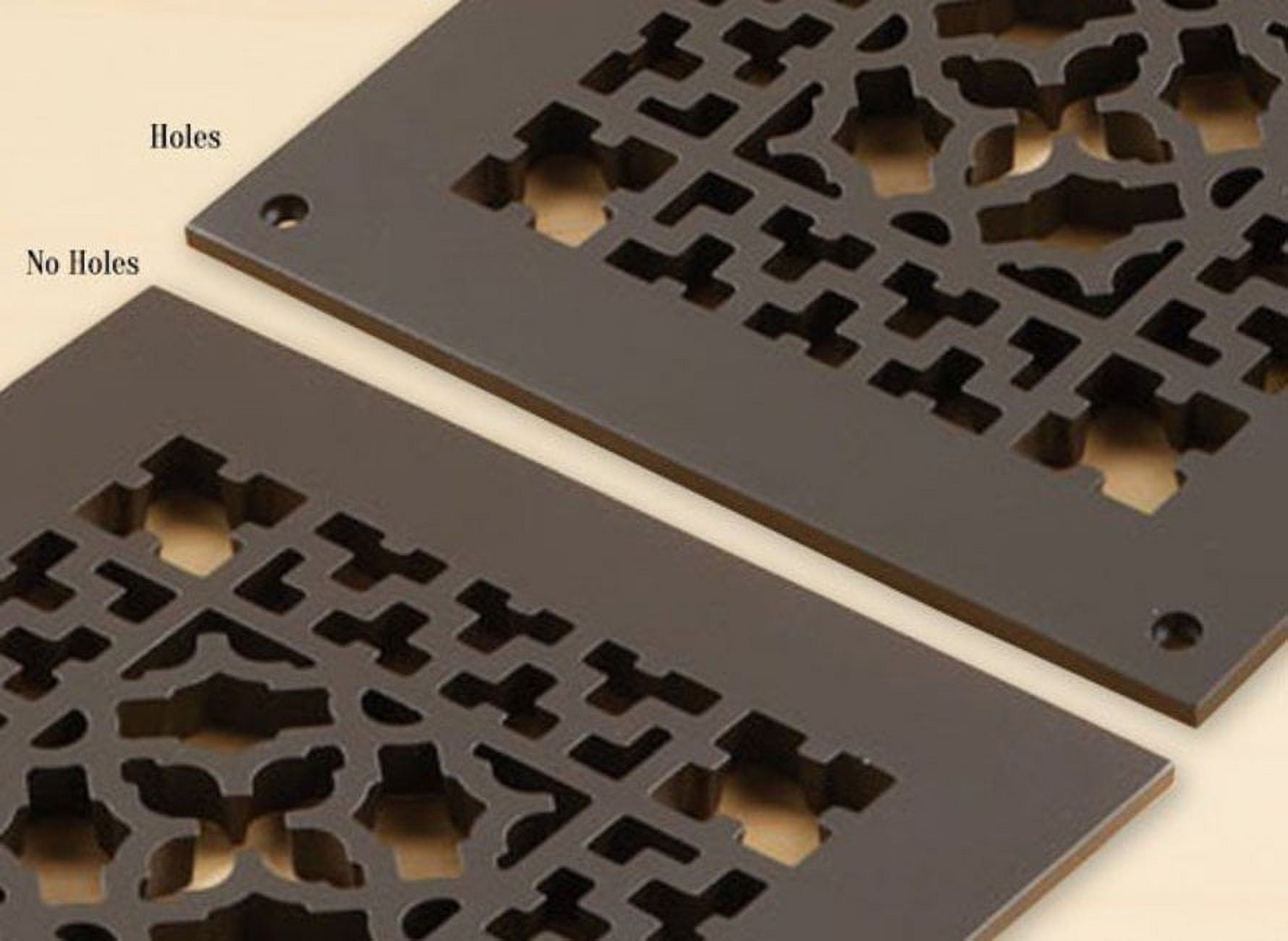 Reggio Register Grid Floor Grille Heavy-Duty Aluminum Air Vent (Black, 2.25 in x 12 in) hw5e4