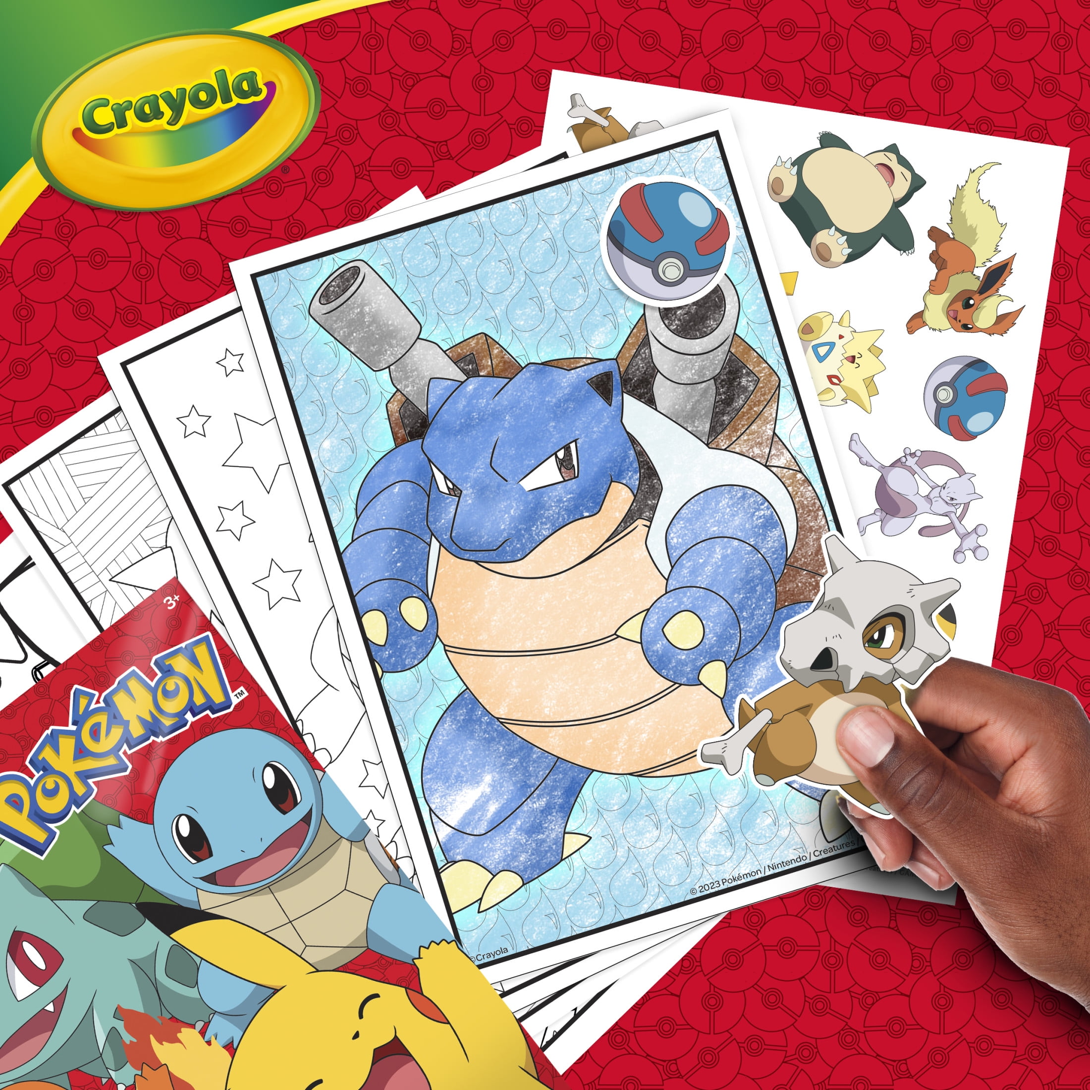 Crayola Pokemon Coloring Book with Stickers (96 Pages) l1pp0