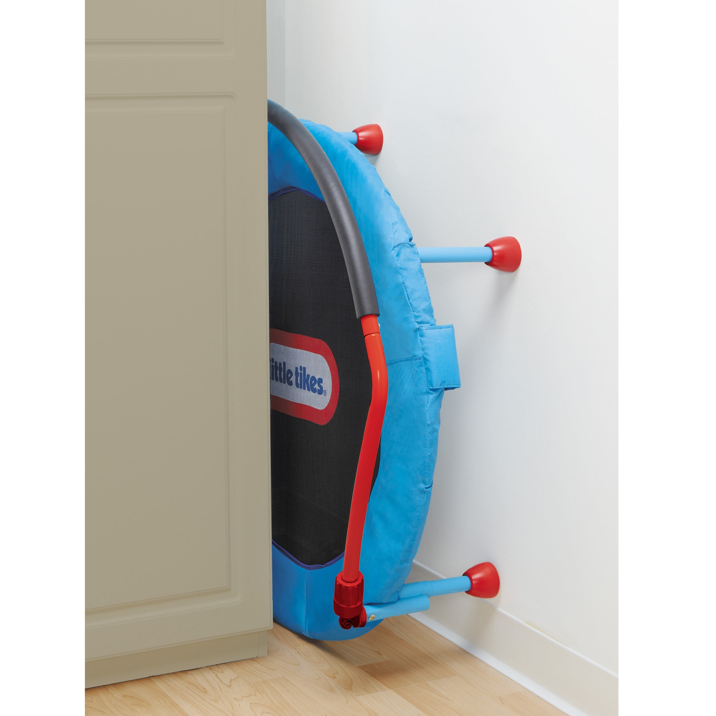 Little Tikes Easy Store 3-Foot Trampoline with Safety Hand Rail (Blue, 36 in) 9bvtj