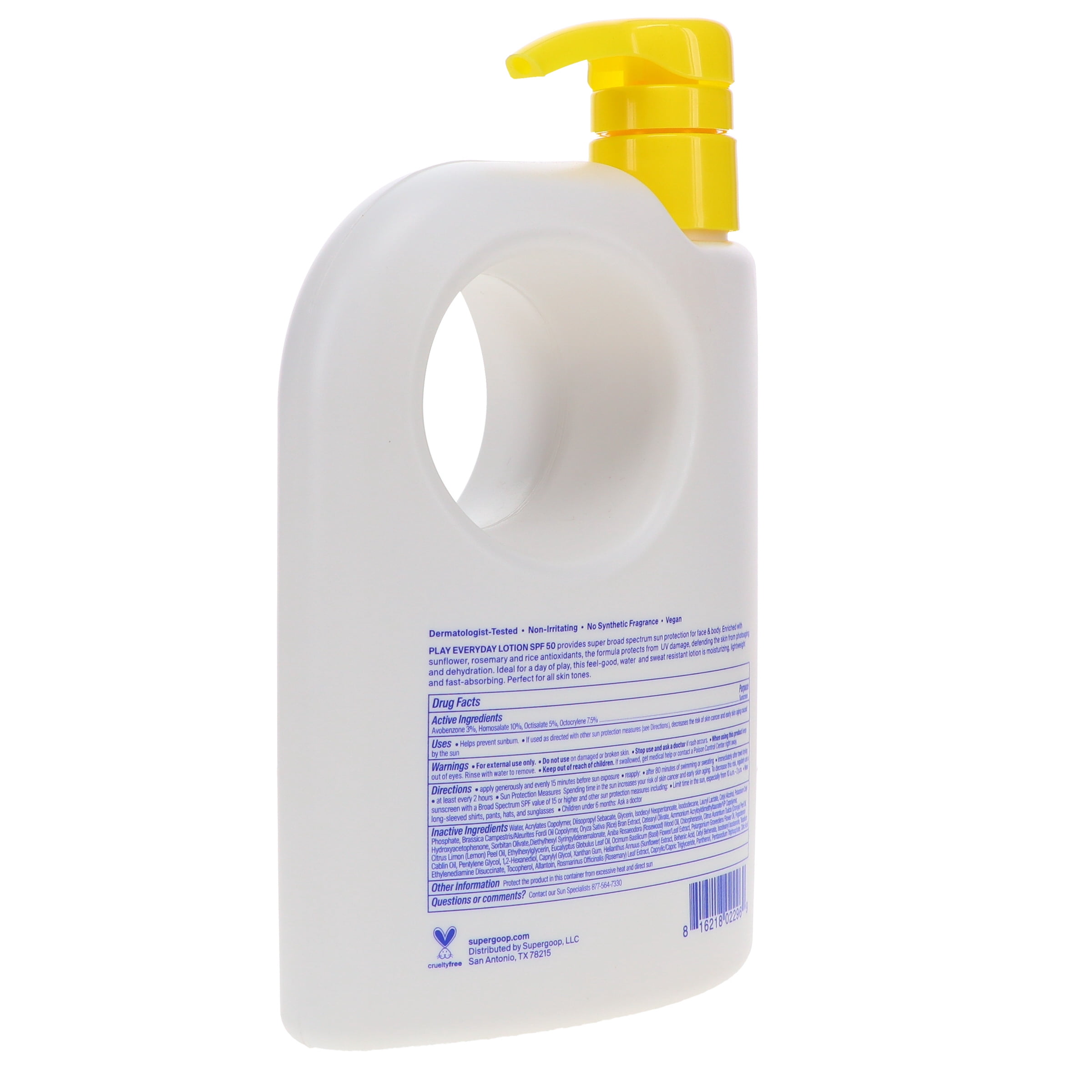 Supergoop! PLAY Everyday Sunscreen Lotion SPF 50 with Sunflower Extract (White, 18 oz) g31f1 - Image 4