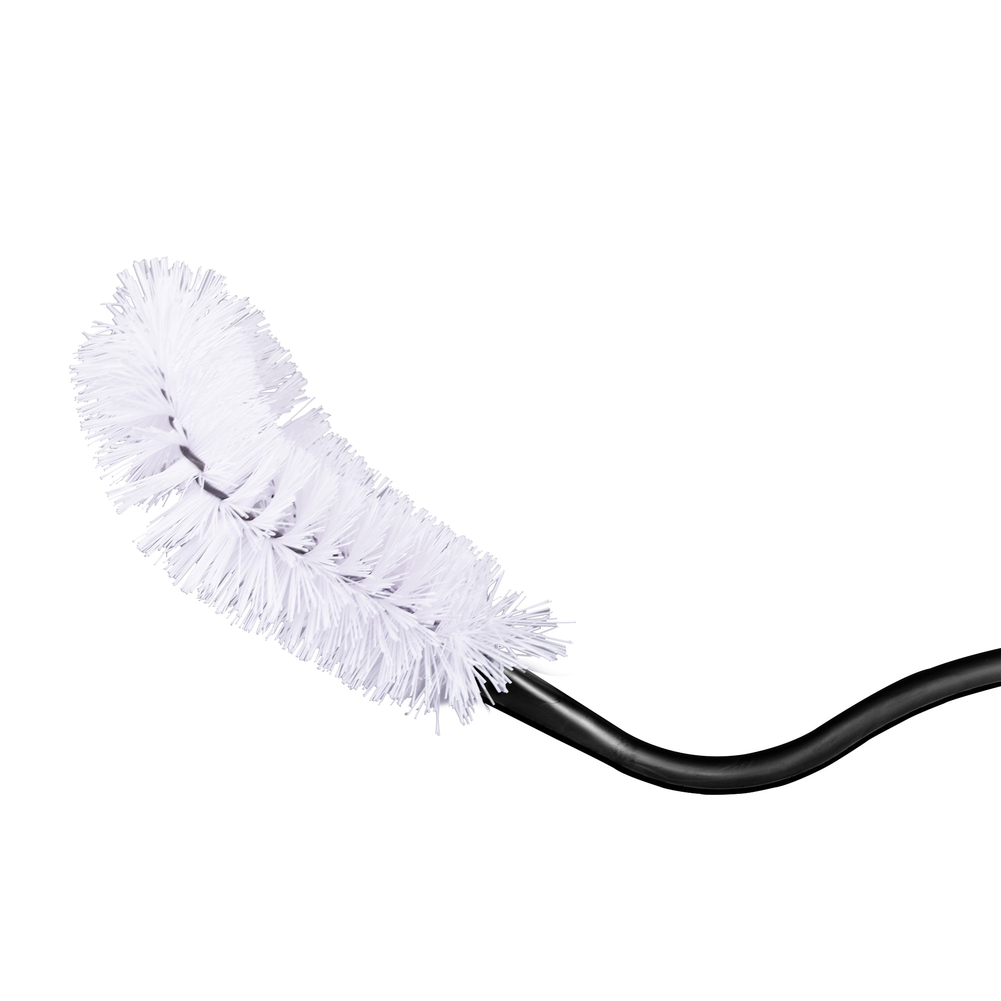 Mainstays Toilet Bowl Brush with Ergonomic Handle and Antimicrobial Bristles (Black, 17 in) xdh1q