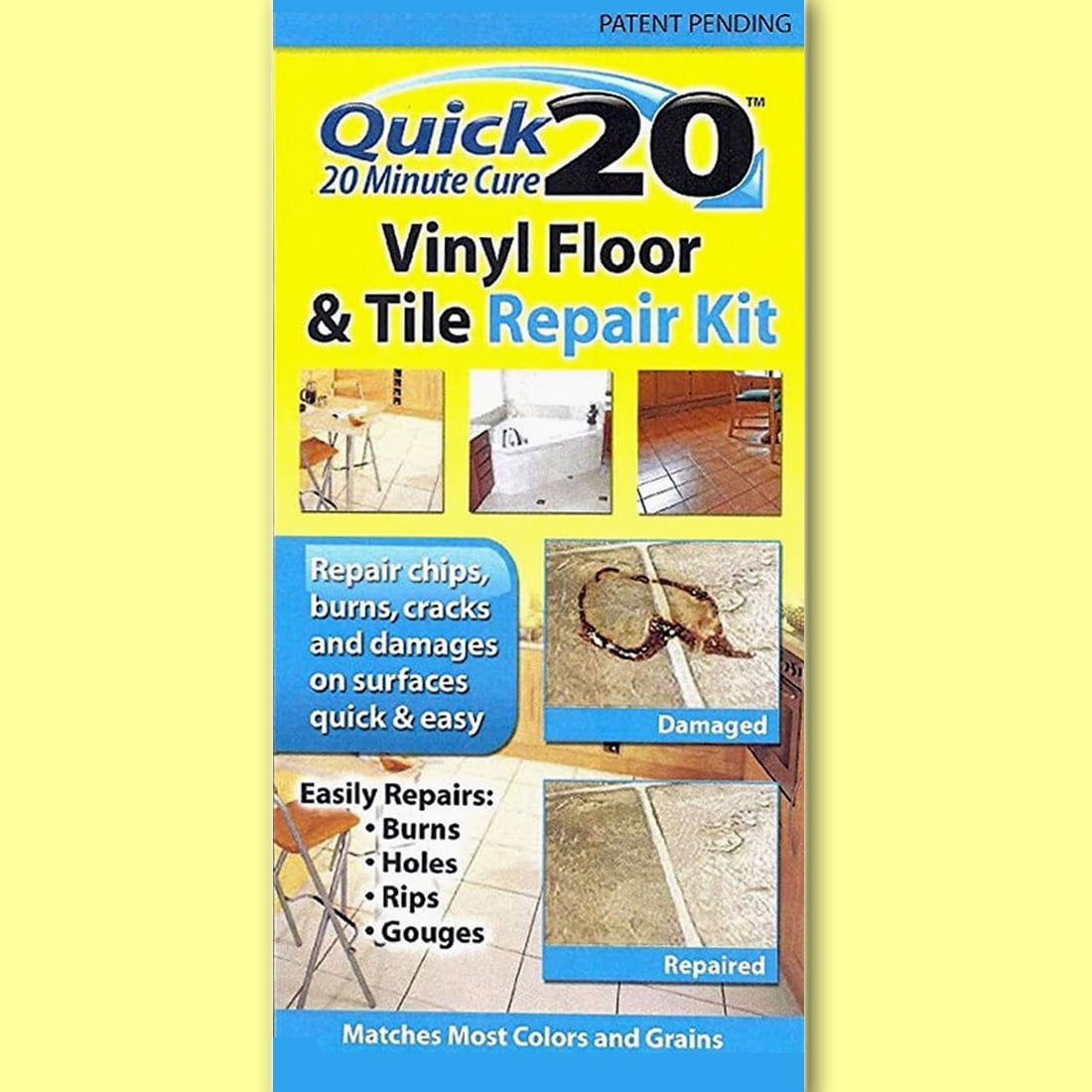 Liquid Leather Vinyl Floor and Tile Repair Kit (White, 1 Kit) 1cdtf