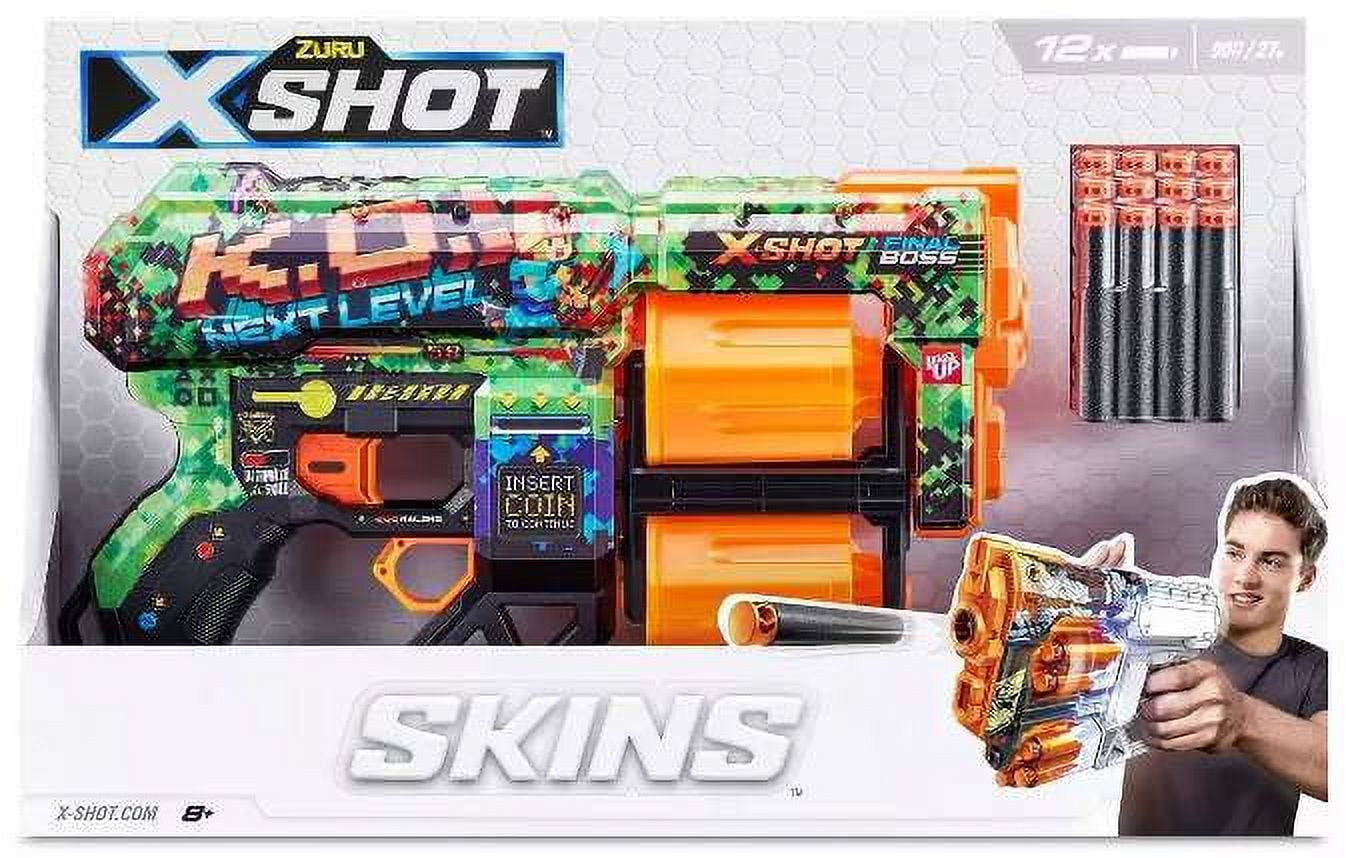 ZURU X-Shot Dread K.O. Blaster Dual-Barrel Foam Dart Toy (12-Dart Capacity) tv6k0