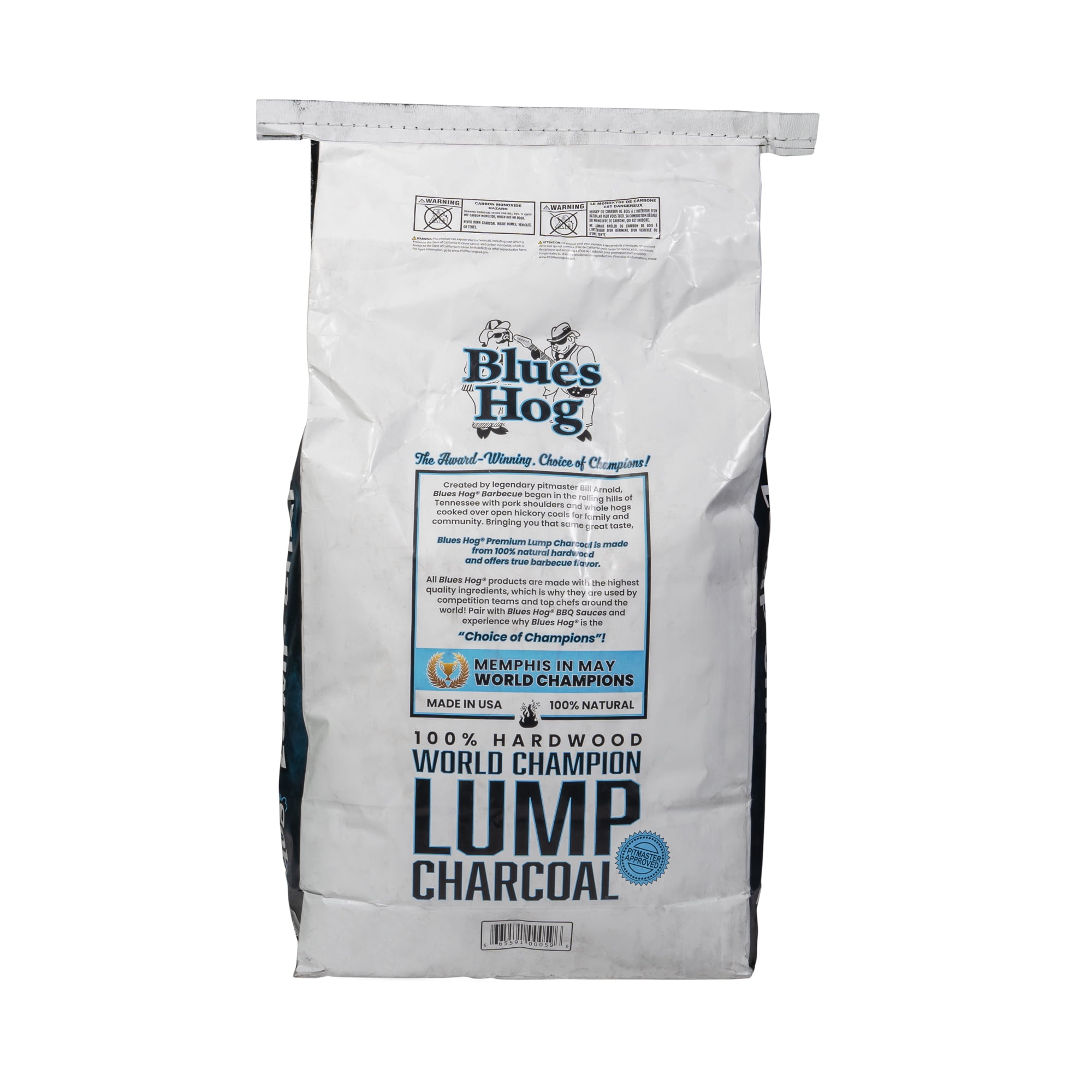 Blues Hog Lump Charcoal, Premium Hardwood BBQ Fuel for Consistent Heat and Smoke (15.4 lb) gca99