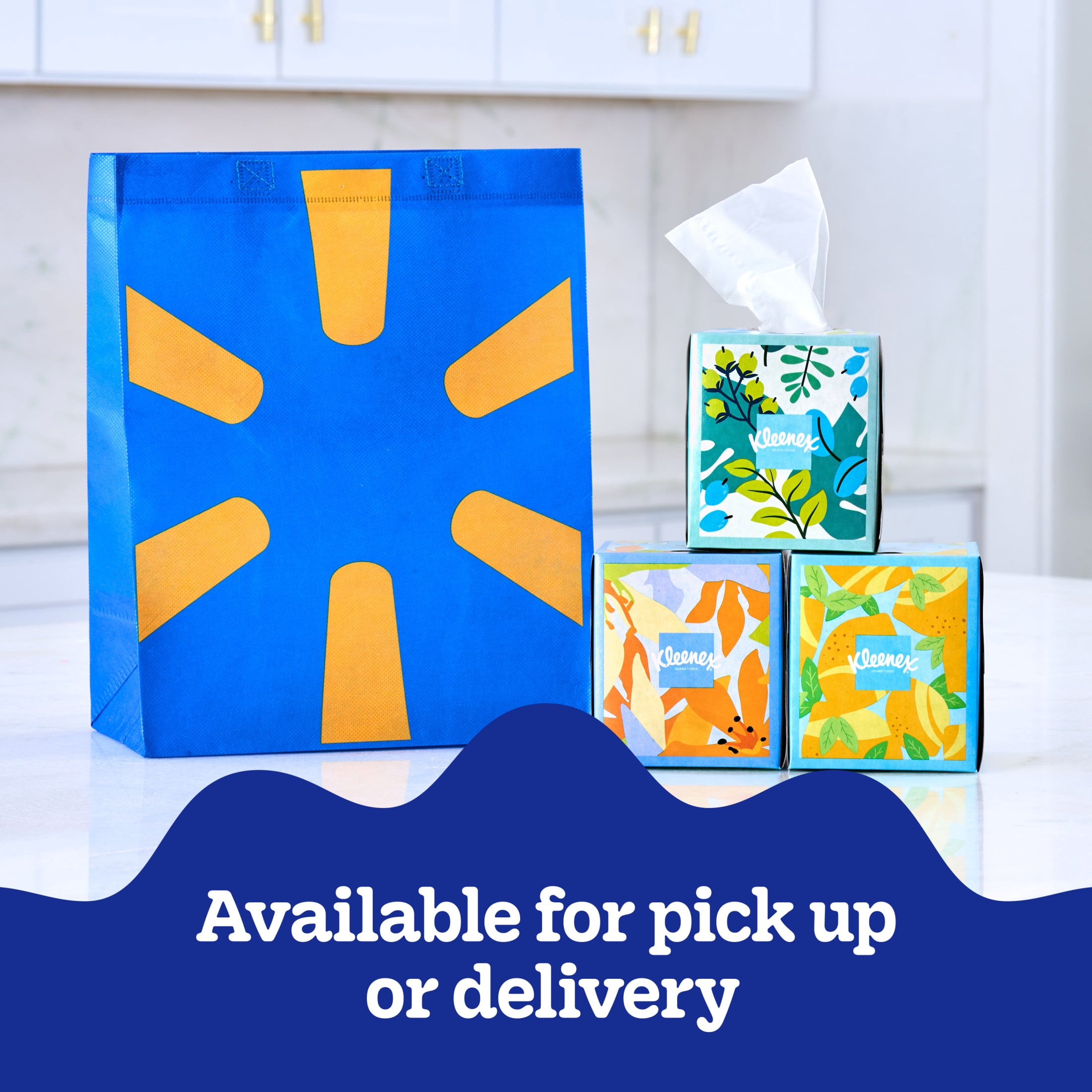 Kleenex Lotion Facial Tissues with Coconut Oil & Aloe, 3-Ply Cube Boxes (2 Pack, 120 Total Tissues) p8yrz
