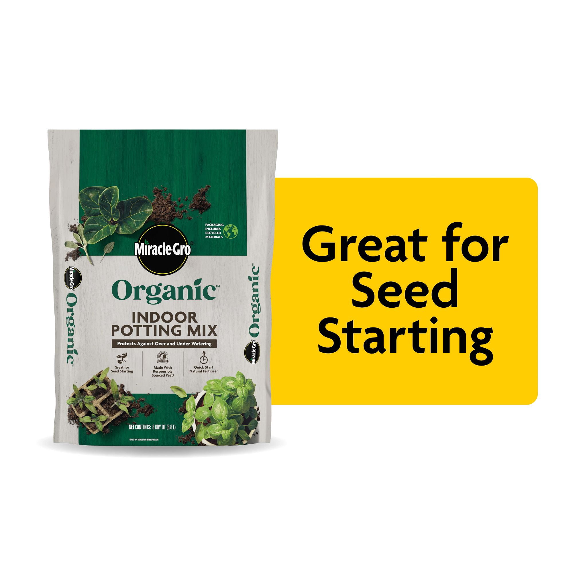 Miracle-Gro Organic Indoor Potting Mix for Container Plants (8 qt) lgg3r