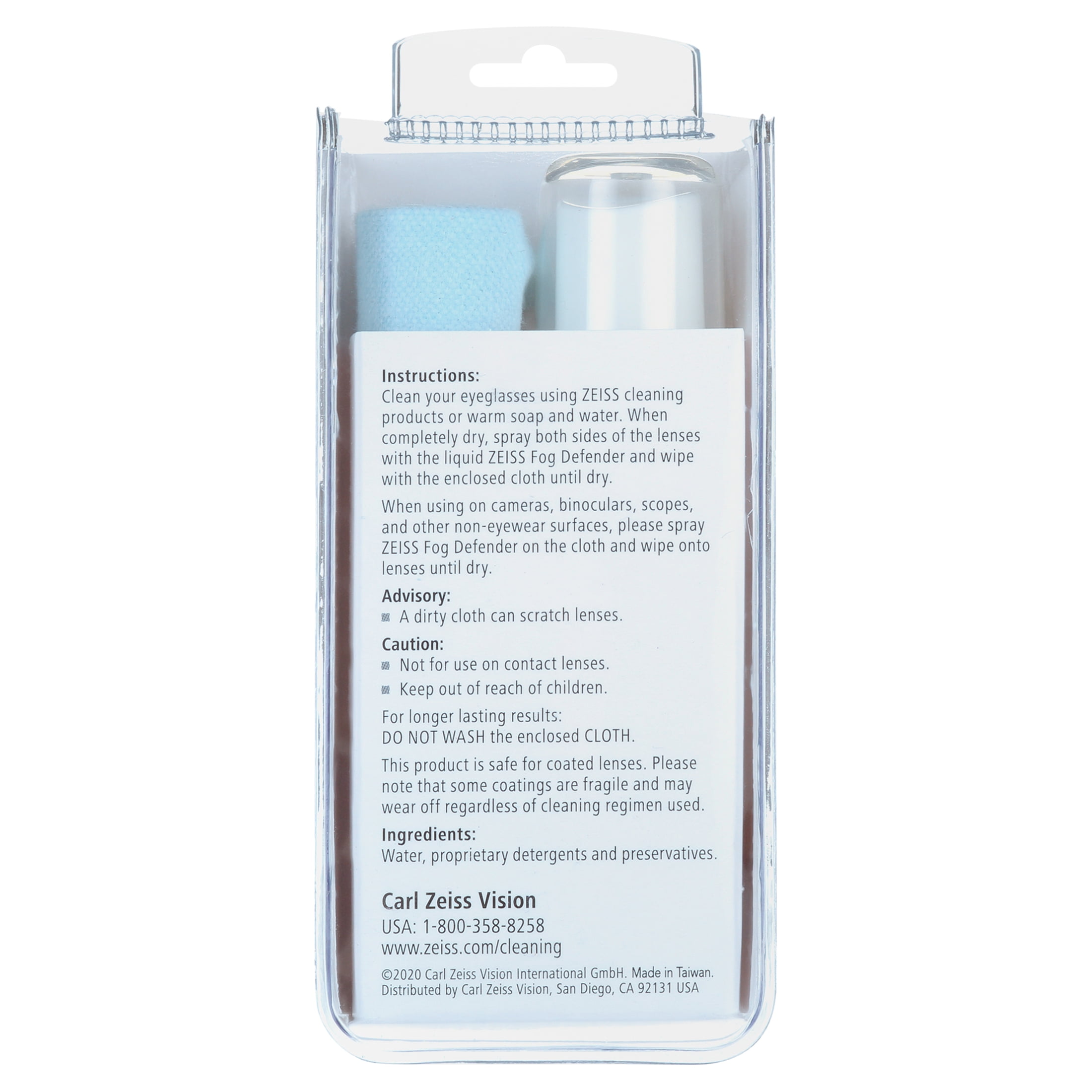ZEISS Fog Defender System Anti-Fog Lens Spray Kit (Clear, 0.5 fl oz) 6948b