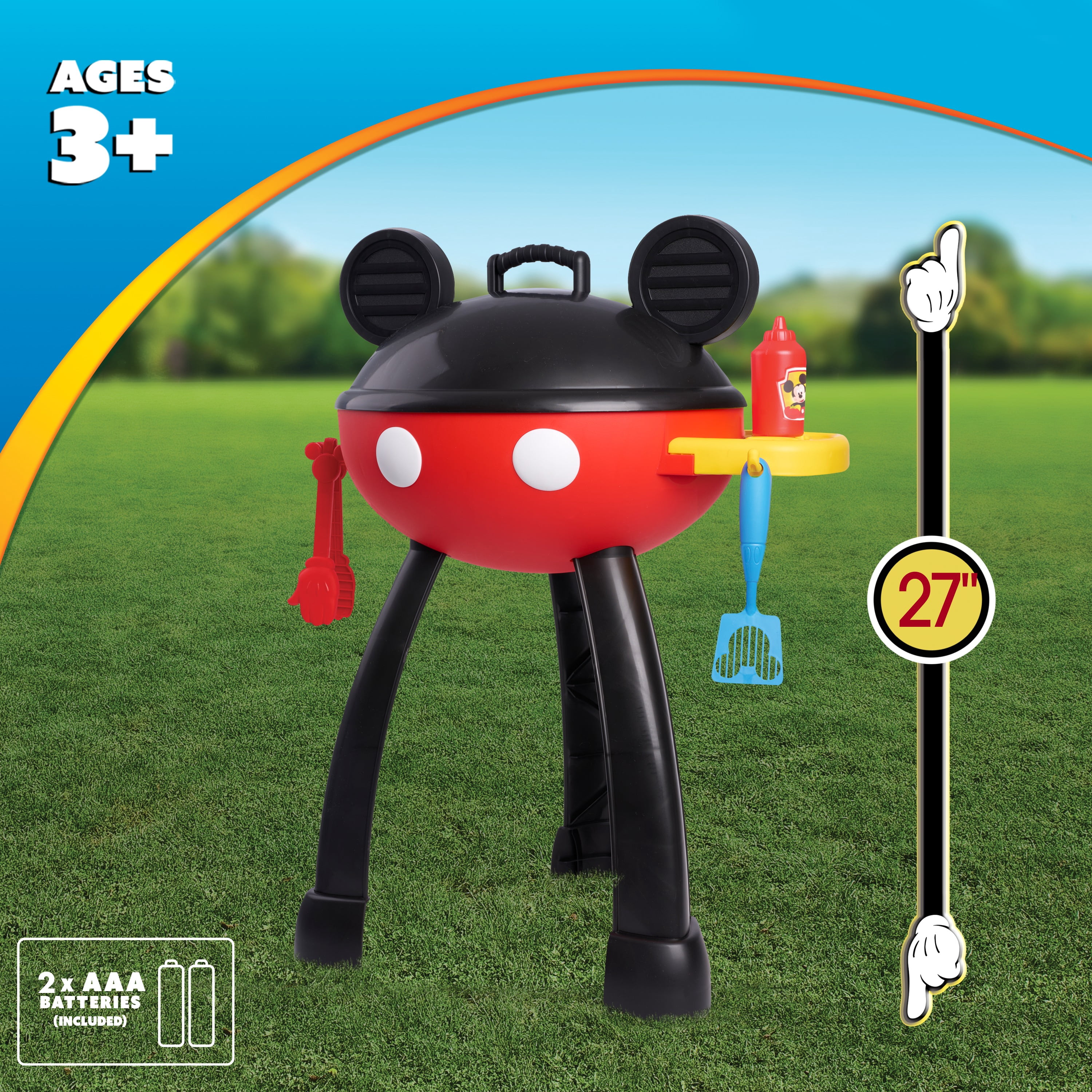 Mickey Mouse Clubhouse Hot Diggity Grill Set, Interactive Pretend Play Kitchen Toy (15-Piece Set) 87ve1