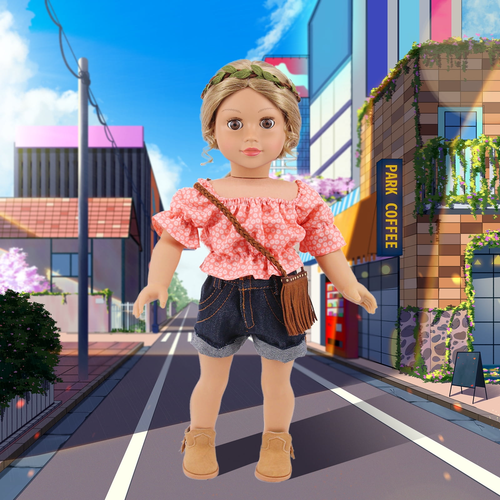 K.T. Fancy 18 Inch Doll Clothes and Accessories Set, Variety Outfits for 18-inch Dolls (10 Sets) 3jutr