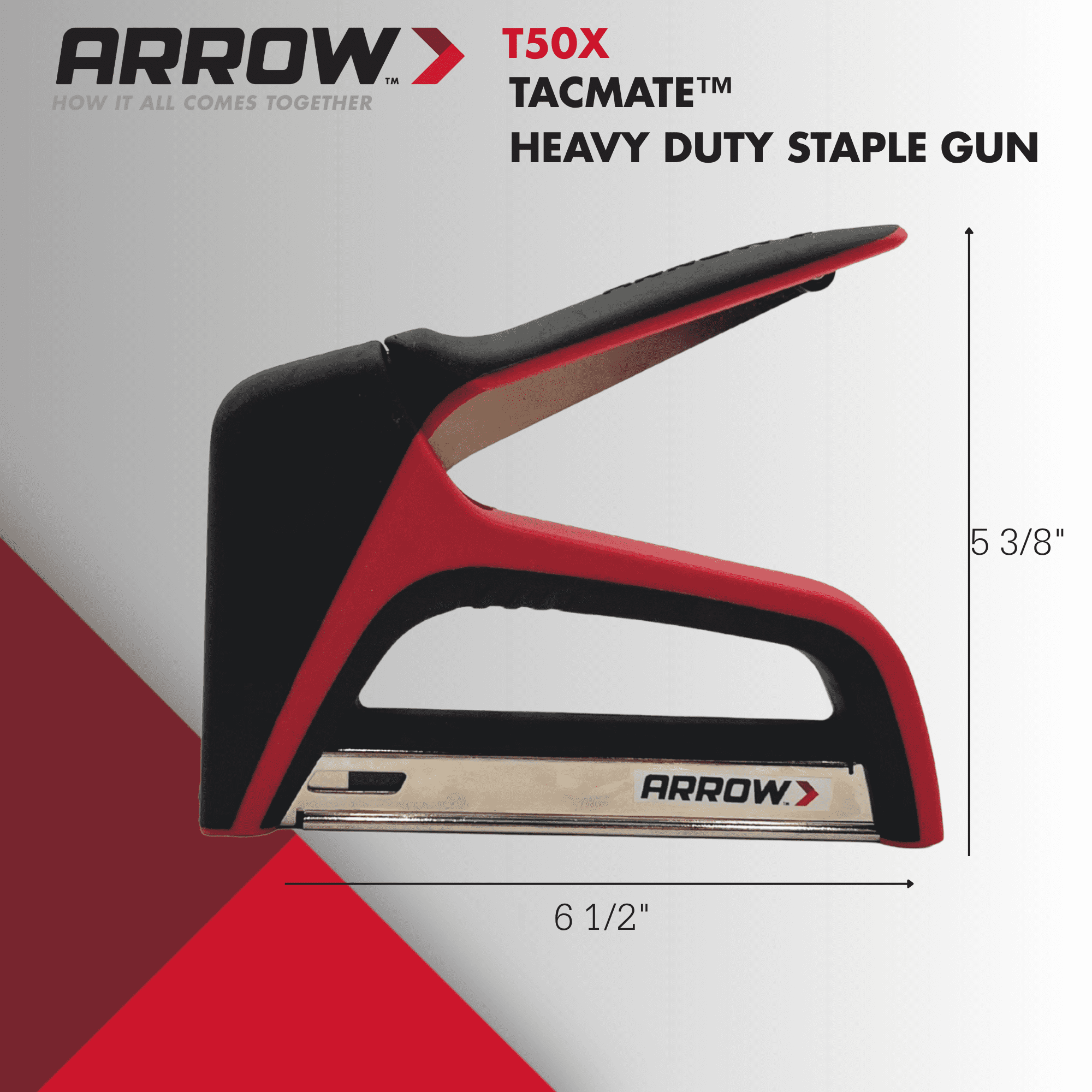Arrow T50X TacMate Heavy Duty Staple Gun (Manual, 0.5 in) qo38i