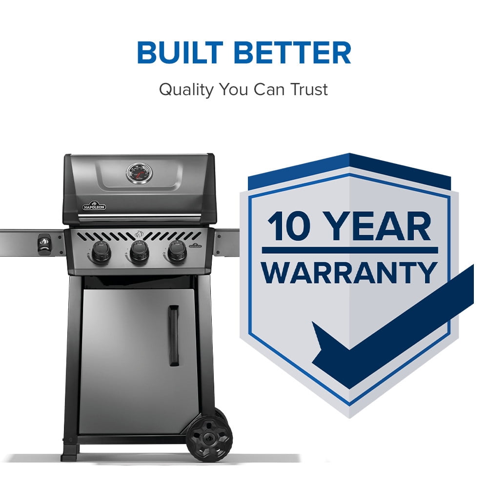 Napoleon Freestyle 365 3-Burner Propane Gas Grill (Graphite Grey, 365 sq in) ju3ni