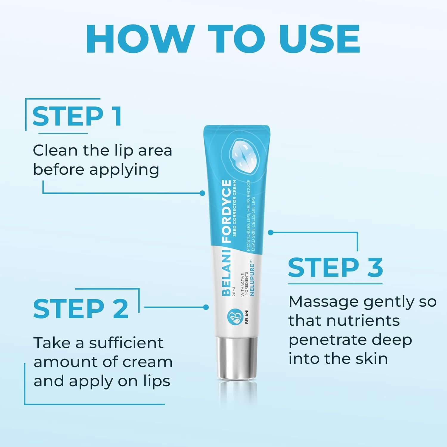 Belani Lip Treatment Cream for Fordyce Spots, Hydrating & Smoothing Lip Care (Clear, 0.7 fl oz) cwccd