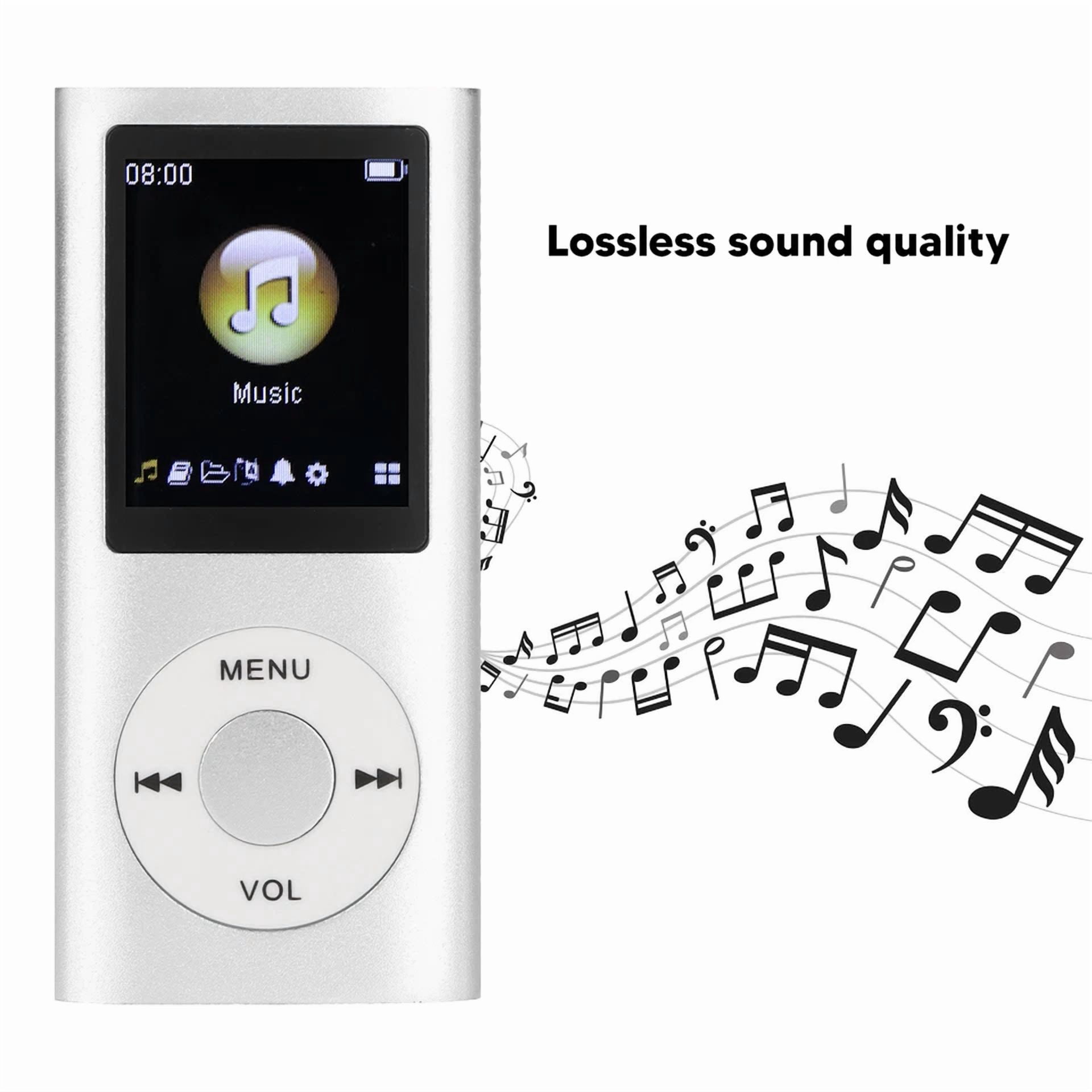 Rhea MP3 Player 64GB Digital Music Player with 1.8 Inch LCD Screen (Black, 64GB) lbo6h