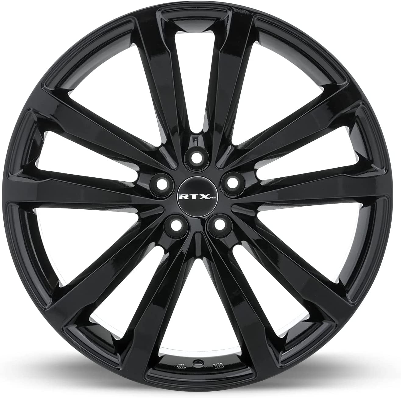 RTX Whitley Gloss Black Wheel (18x8 in, 5x108 Bolt Pattern, 35mm Offset) n6k1r