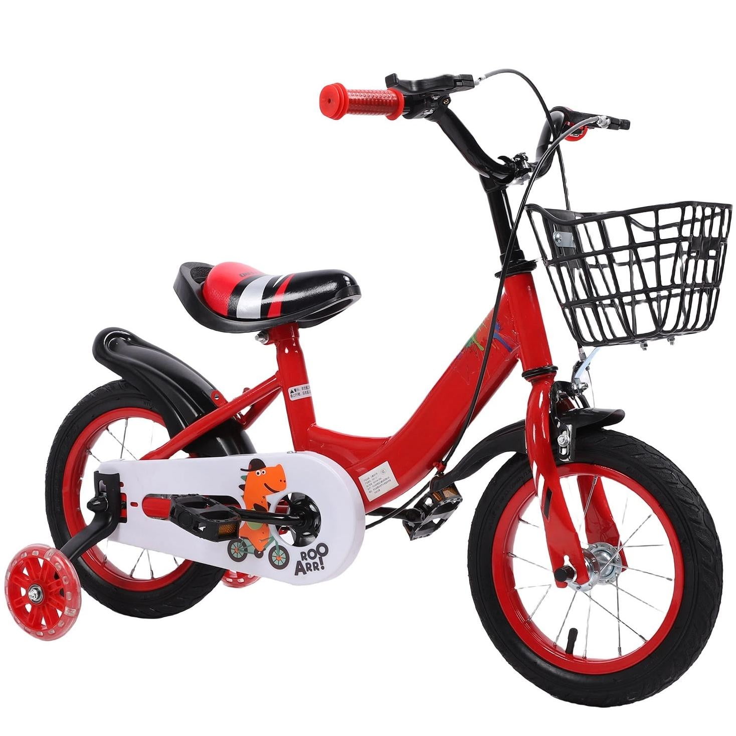 Eotvia Kids Bike with Training Wheels (Red, 12 in) hkvsa