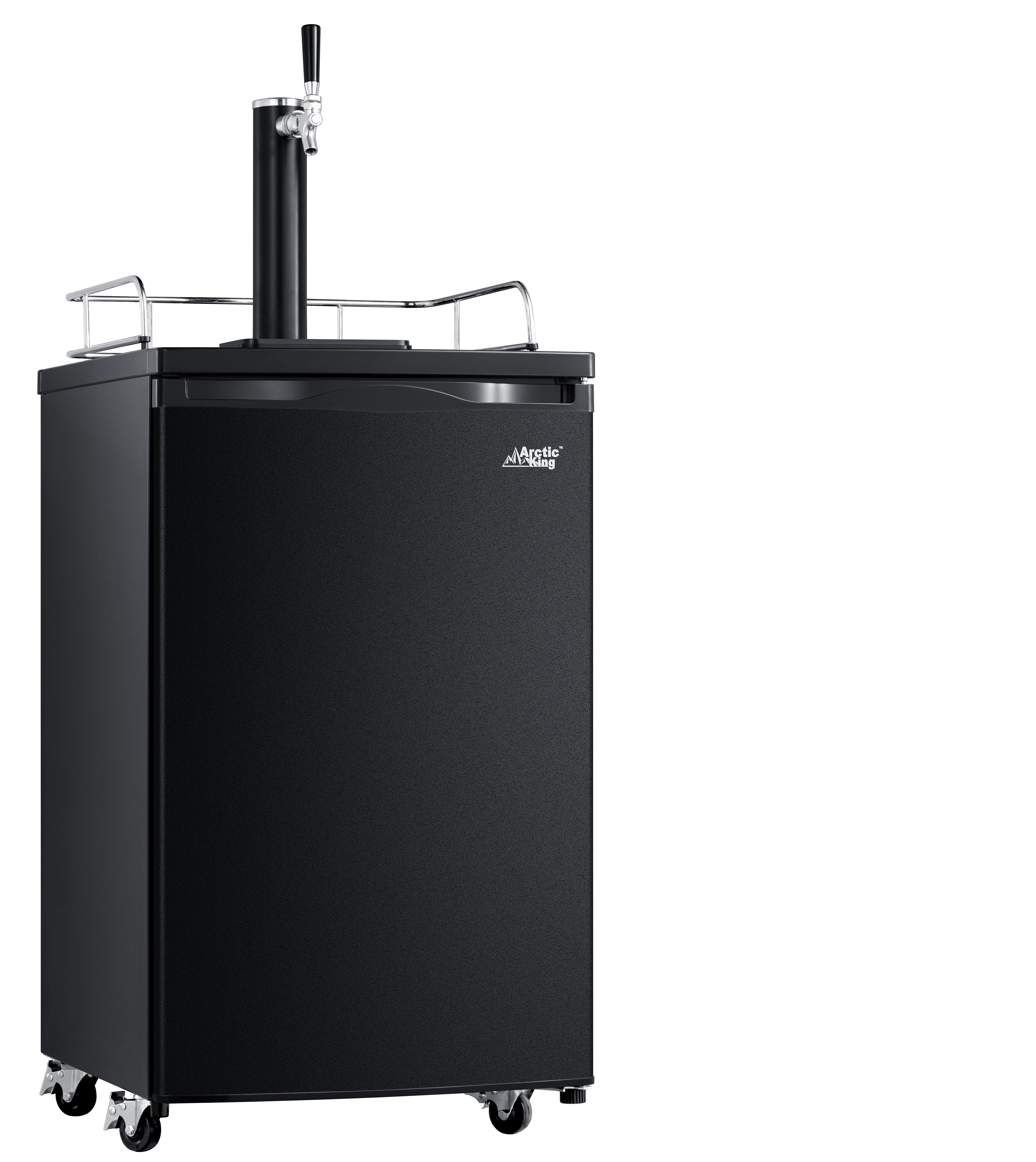 Arctic King Single Tap Kegerator Draft Beer Dispenser (Black, 4.9 cu ft) 0ynyn