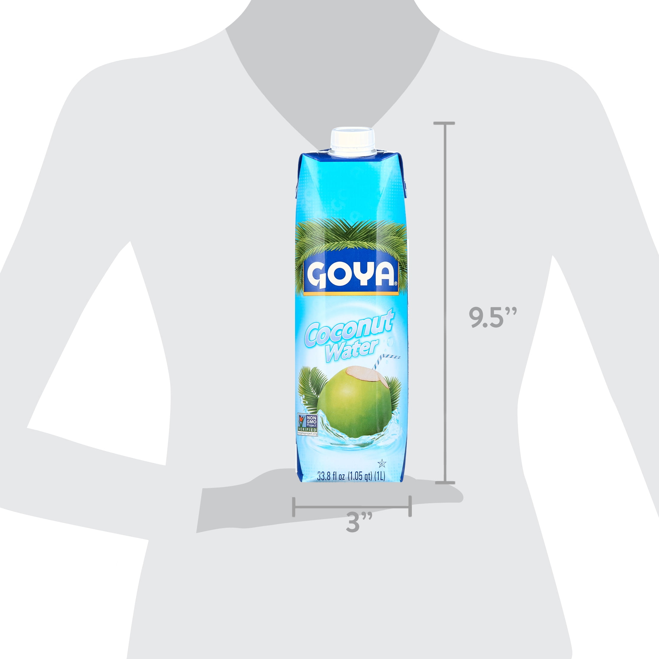 Goya Coconut Water, Refreshing Tropical Beverage, Naturally Hydrating (33.8 fl oz) 4bhmy