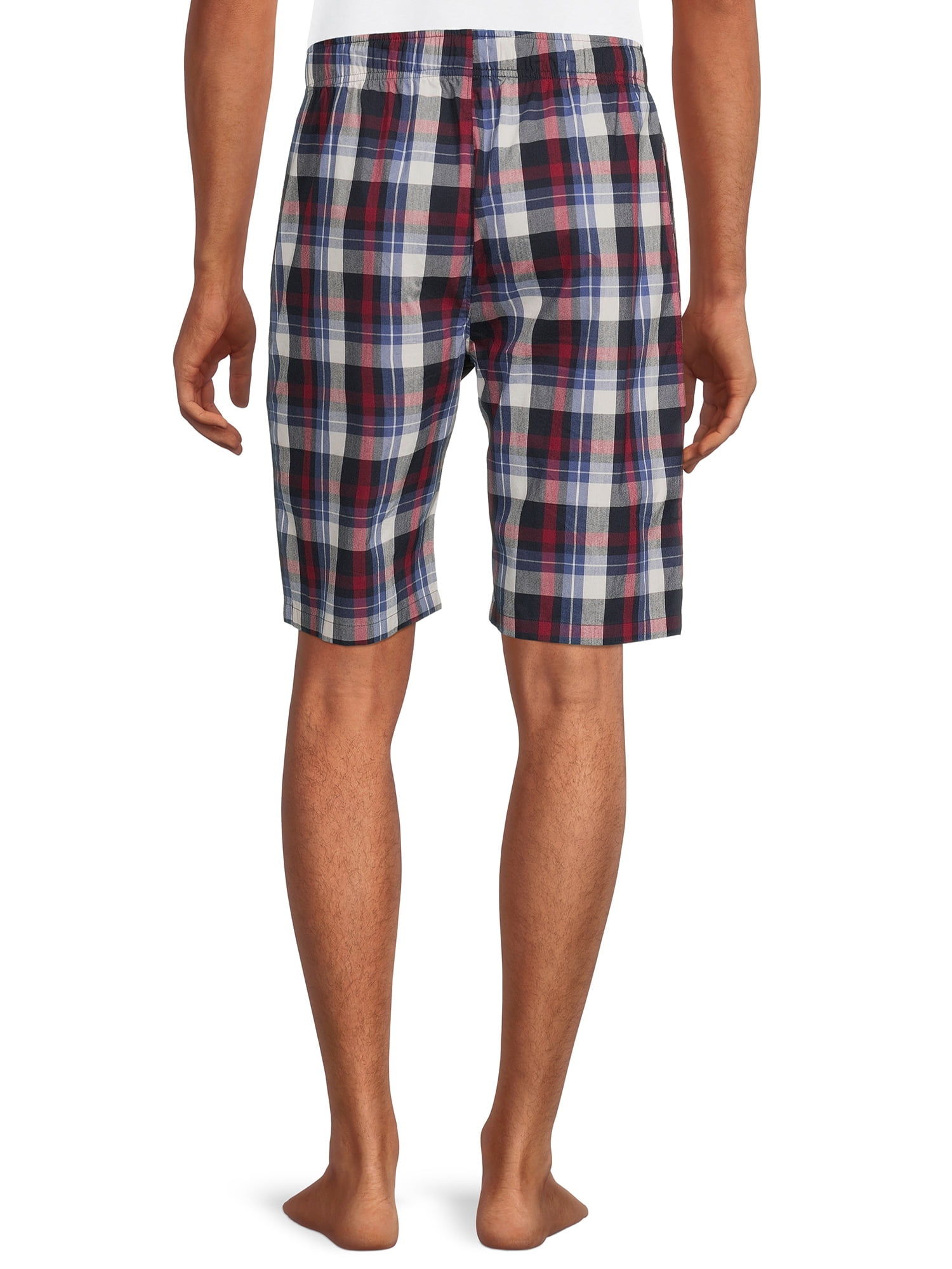 Hanes Men's Woven Stretch Sleep Jam Shorts (Red, 2-Pack) e4506