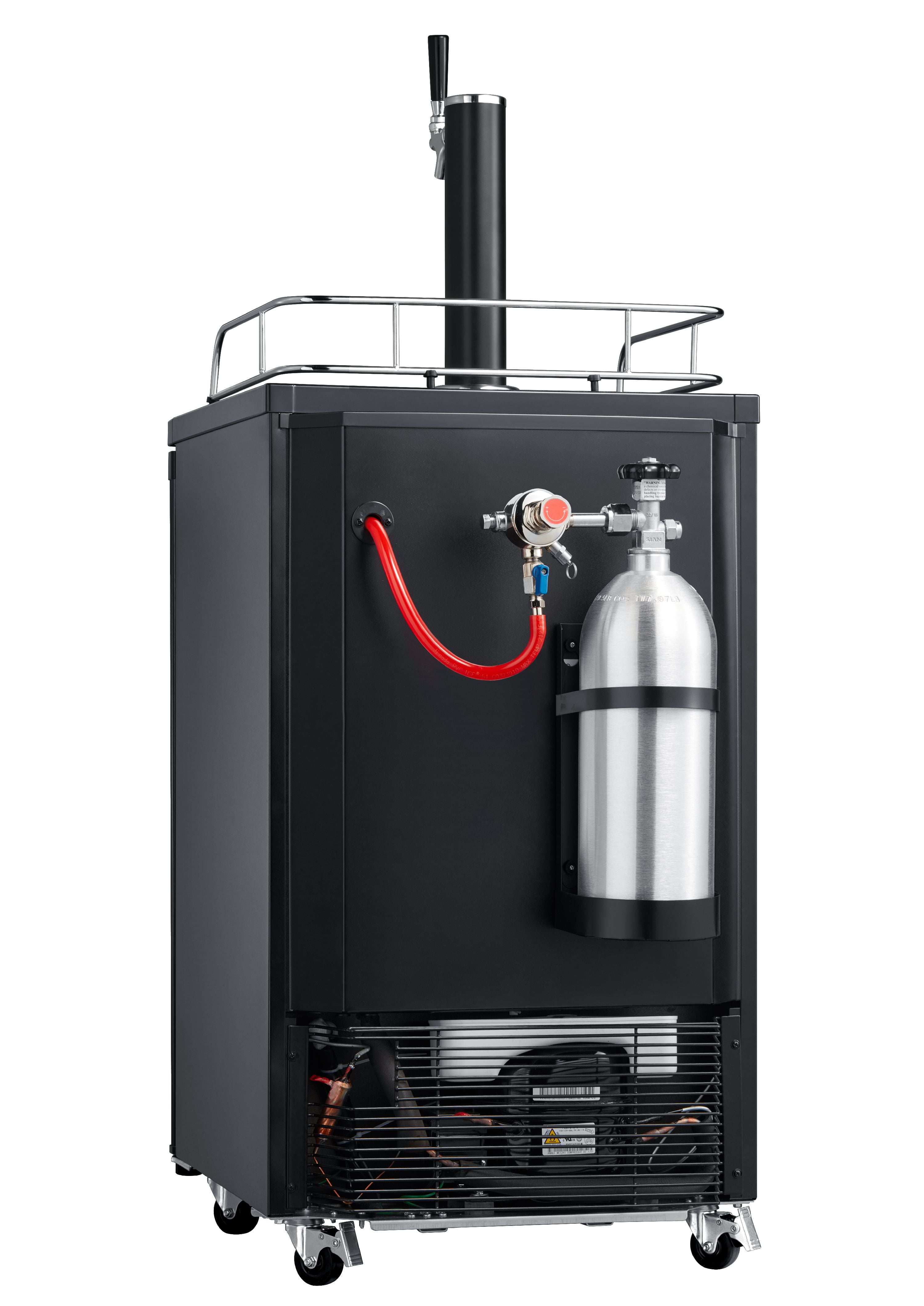 Arctic King Single Tap Kegerator Draft Beer Dispenser (Black, 4.9 cu ft) 0ynyn