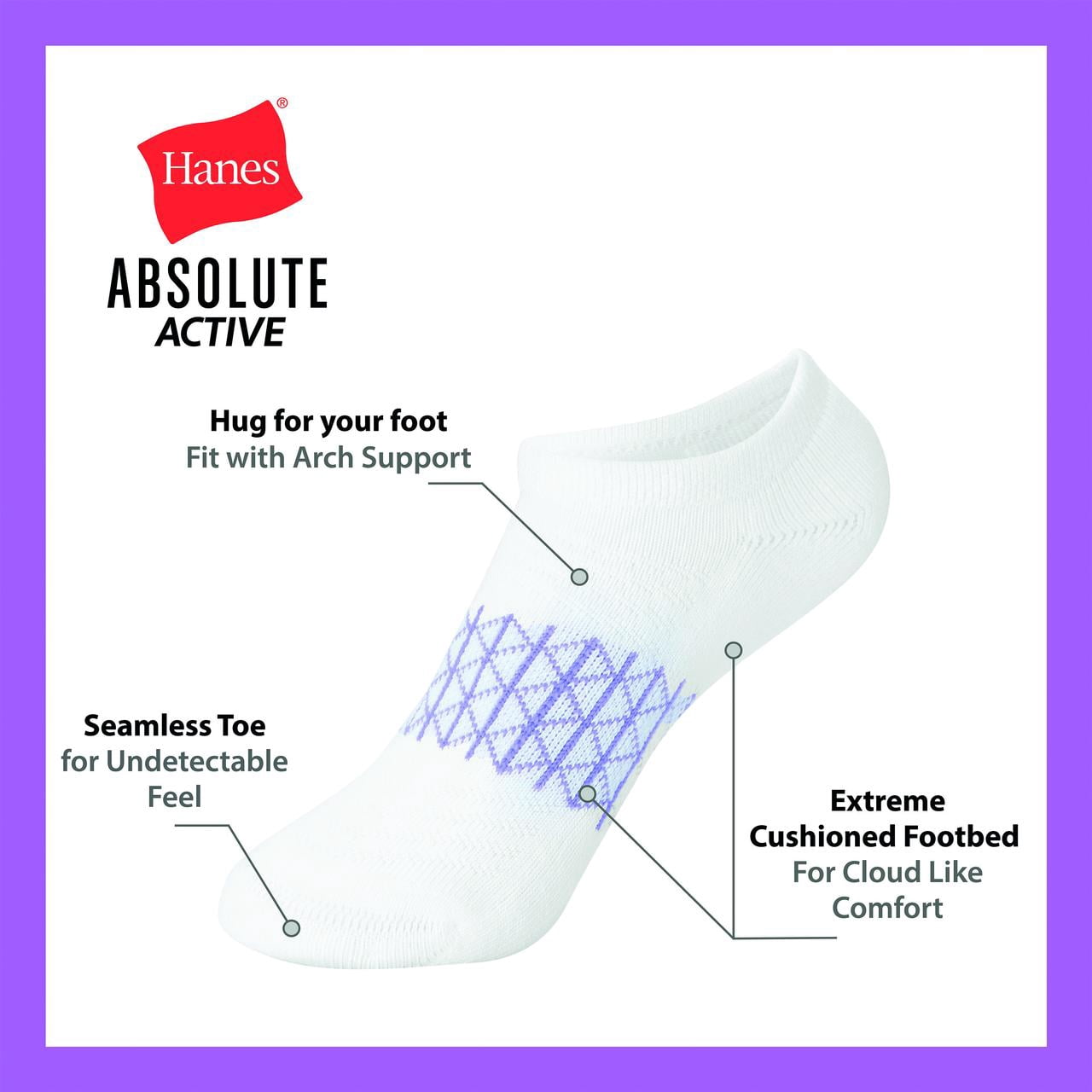 Hanes Girls No-Show Socks Cushioned Athletic Footwear (White, 5-Pack) dx582