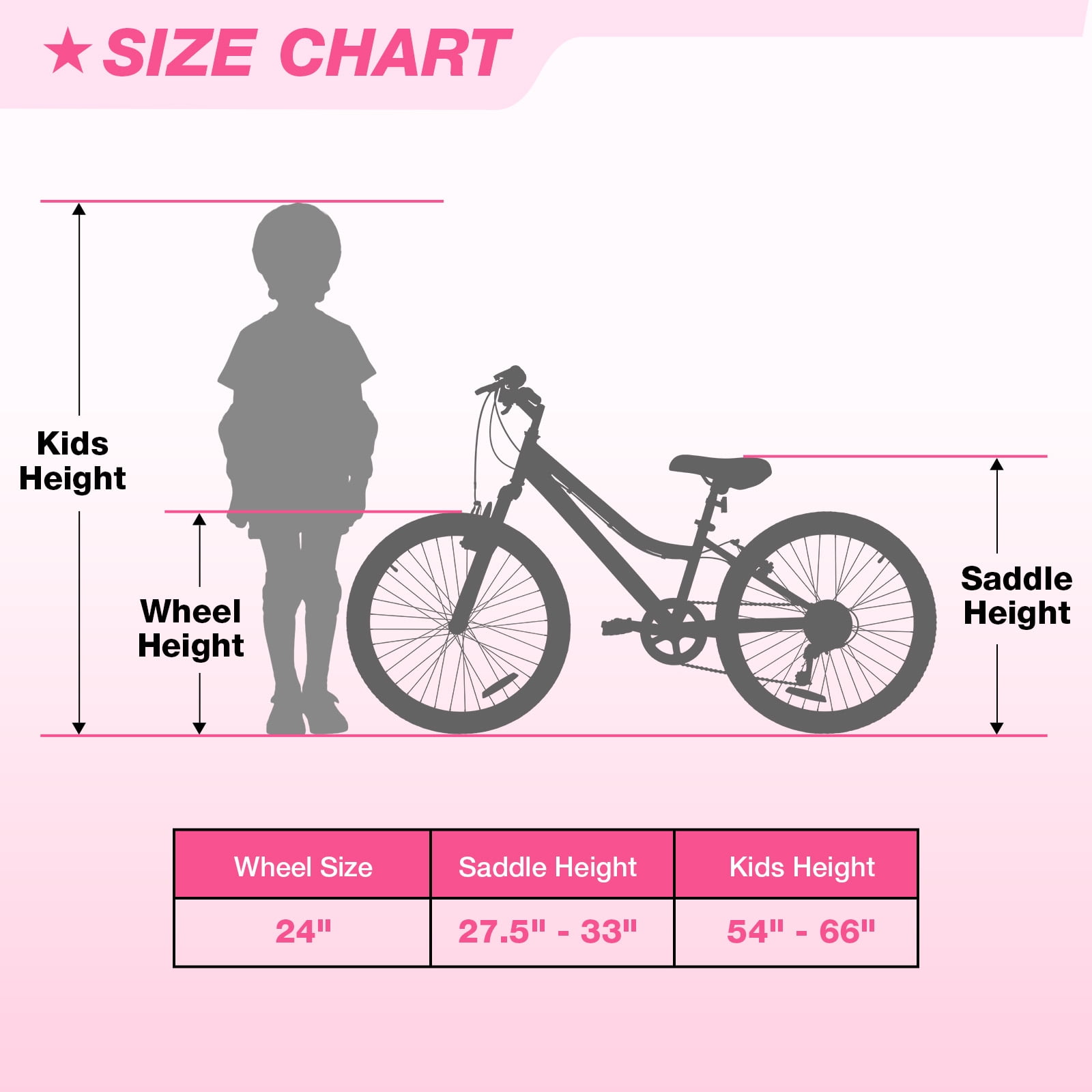 Hykolity Kids Mountain Bike, 24 in 7-Speed Girls Bicycle with Front Suspension (Pink, 24 in) 87vnz