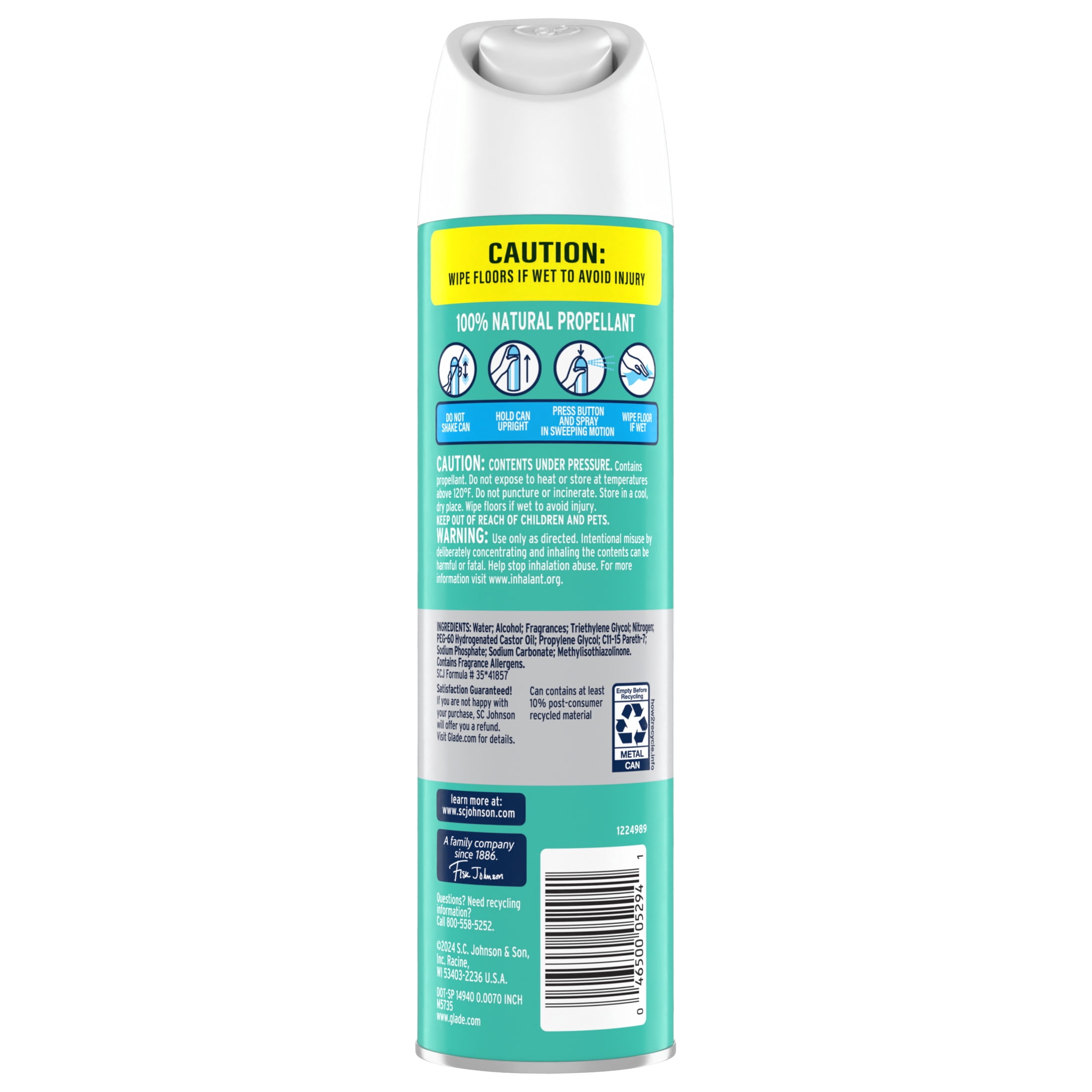 Glade Air Freshener Spray, Sky and Sea Salt Scent, Essential Oil Infused (6 Pack, 8 oz) kmto7