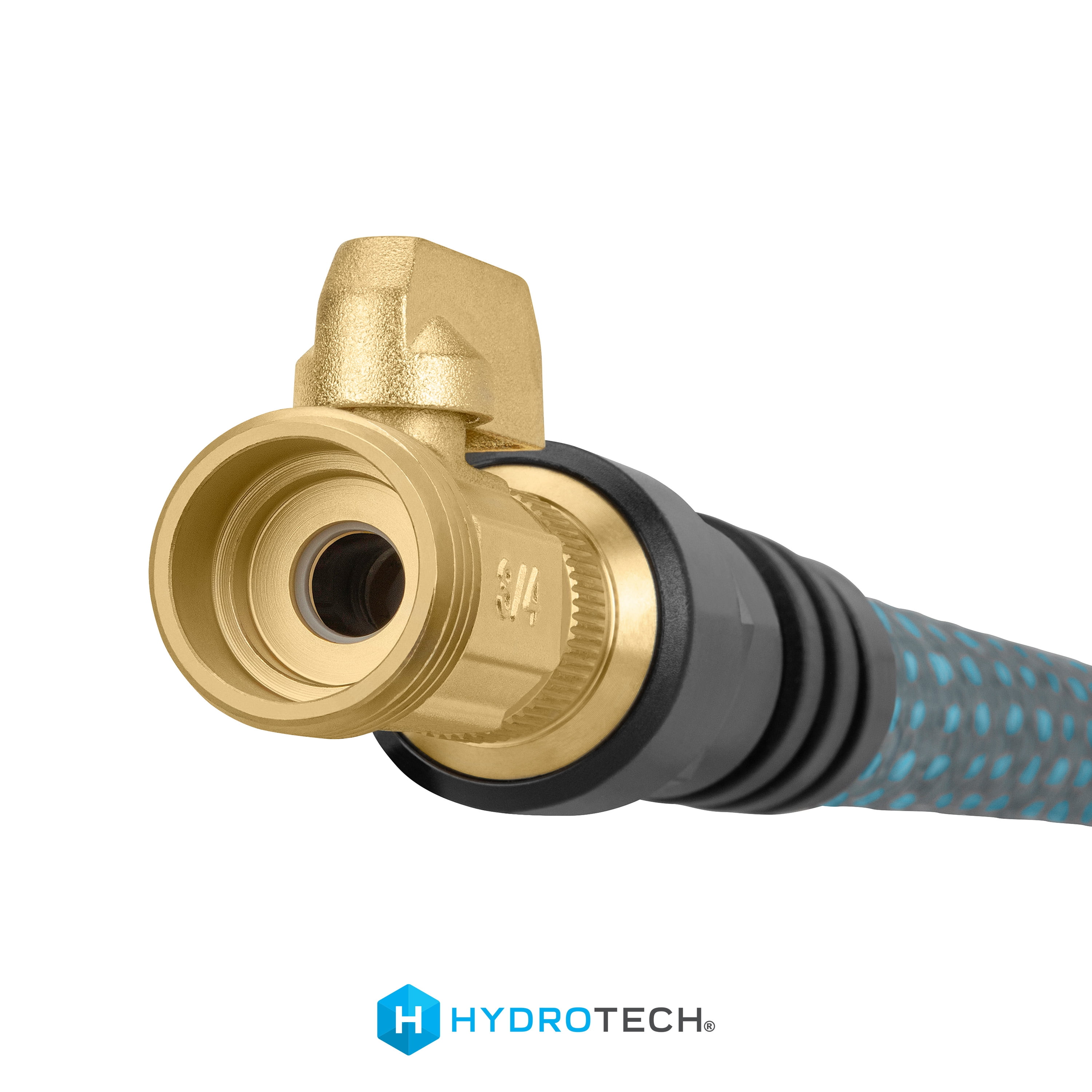 HydroTech Expandable Garden Hose, Burst-Proof Heavy-Duty Flexible Water Hose (Blue, 25 ft.) ztkav