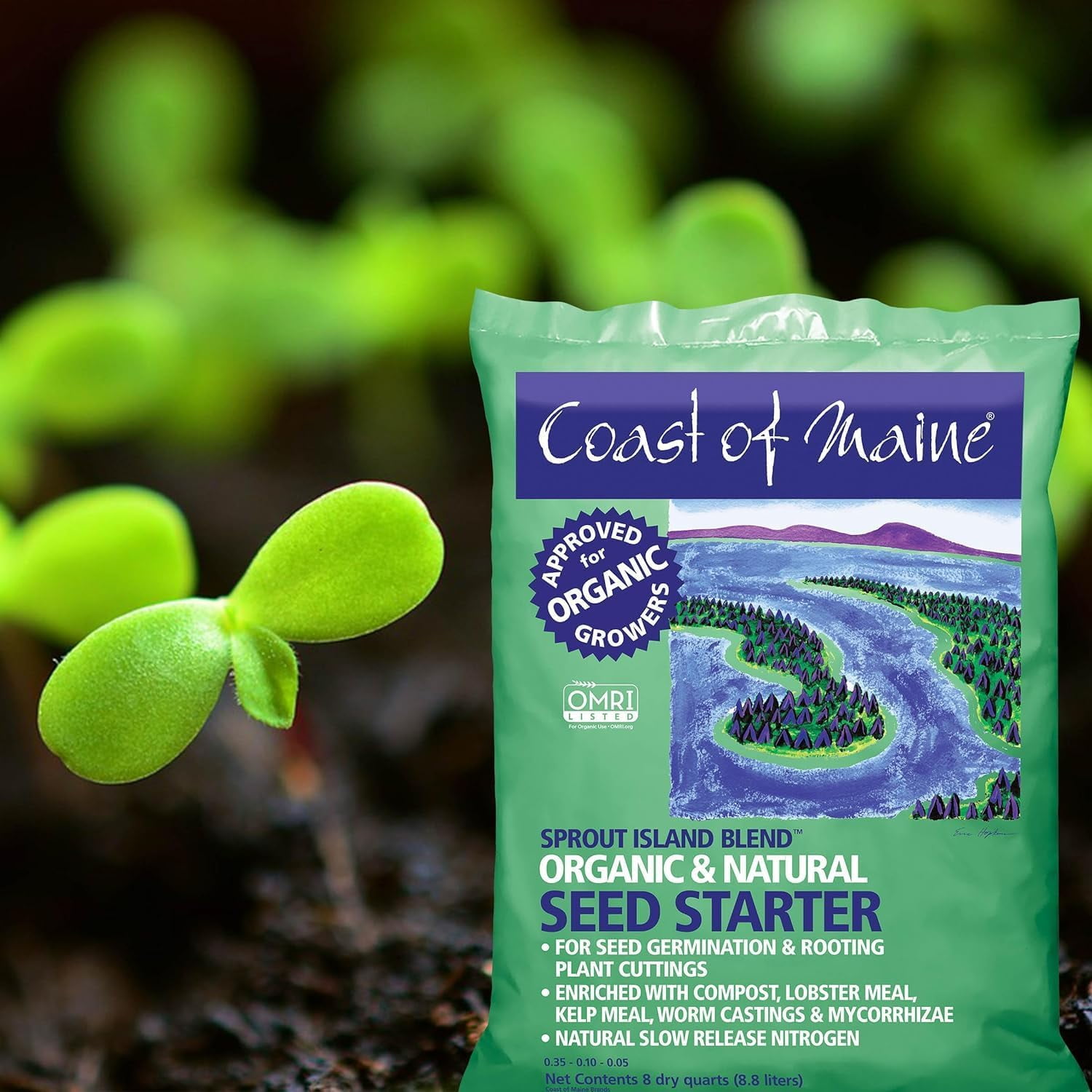 Coast Of Maine Sprout Island Blend Organic Seed Starter Mix (Natural, 48 qt Total) nk562
