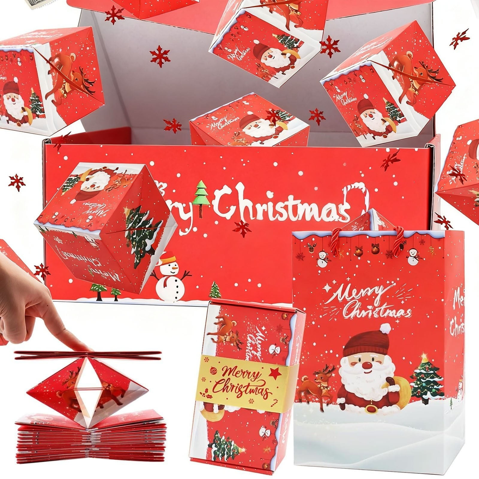 Boovnll DIY Explosion Gift Box with Bouncing Envelopes for Birthdays and Holidays (6 Bounces) qoti6
