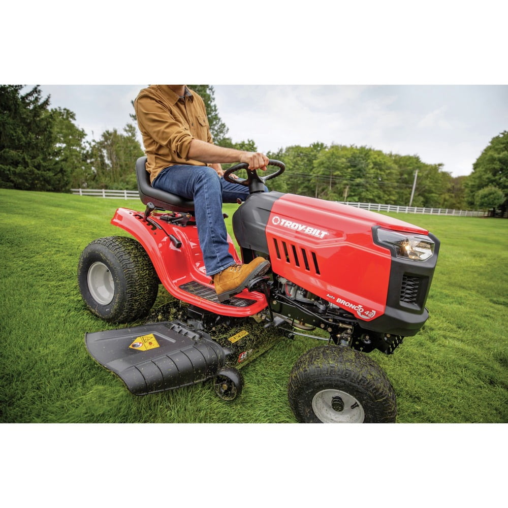 Troy-Bilt Bronco 42 in. Riding Gas Lawn Mower (547cc Engine, 42 in. Cutting Deck) helju