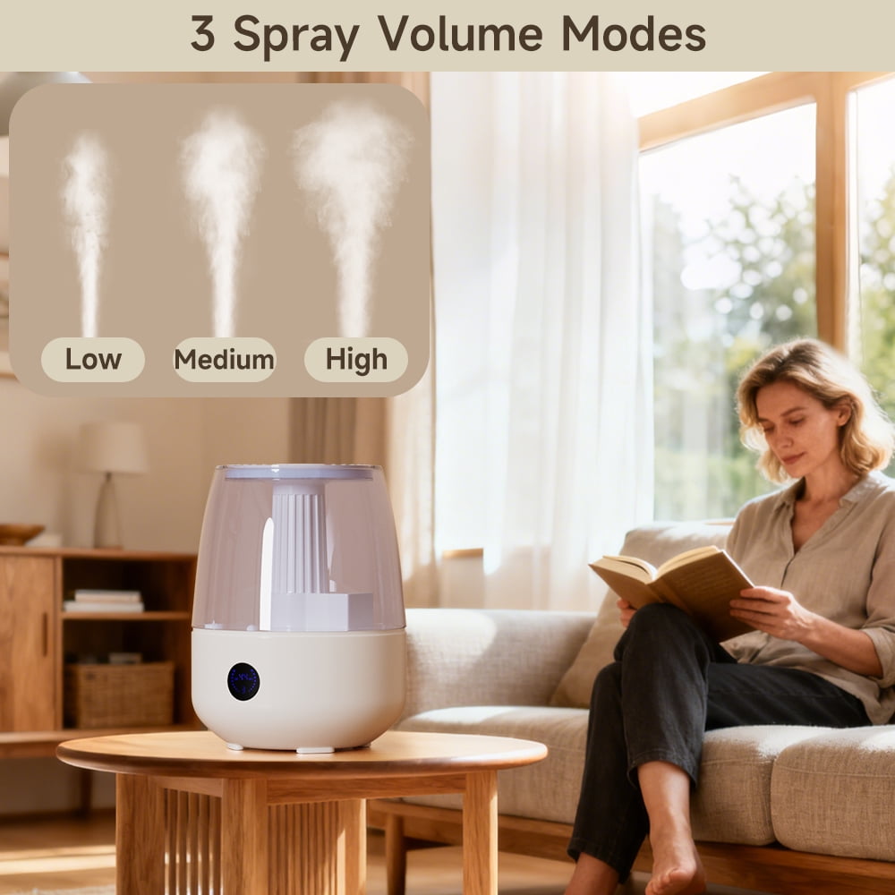 Topteng Cool Mist Humidifier for Bedroom and Large Room with Remote Control (White, 1.8 gal) 6xam9