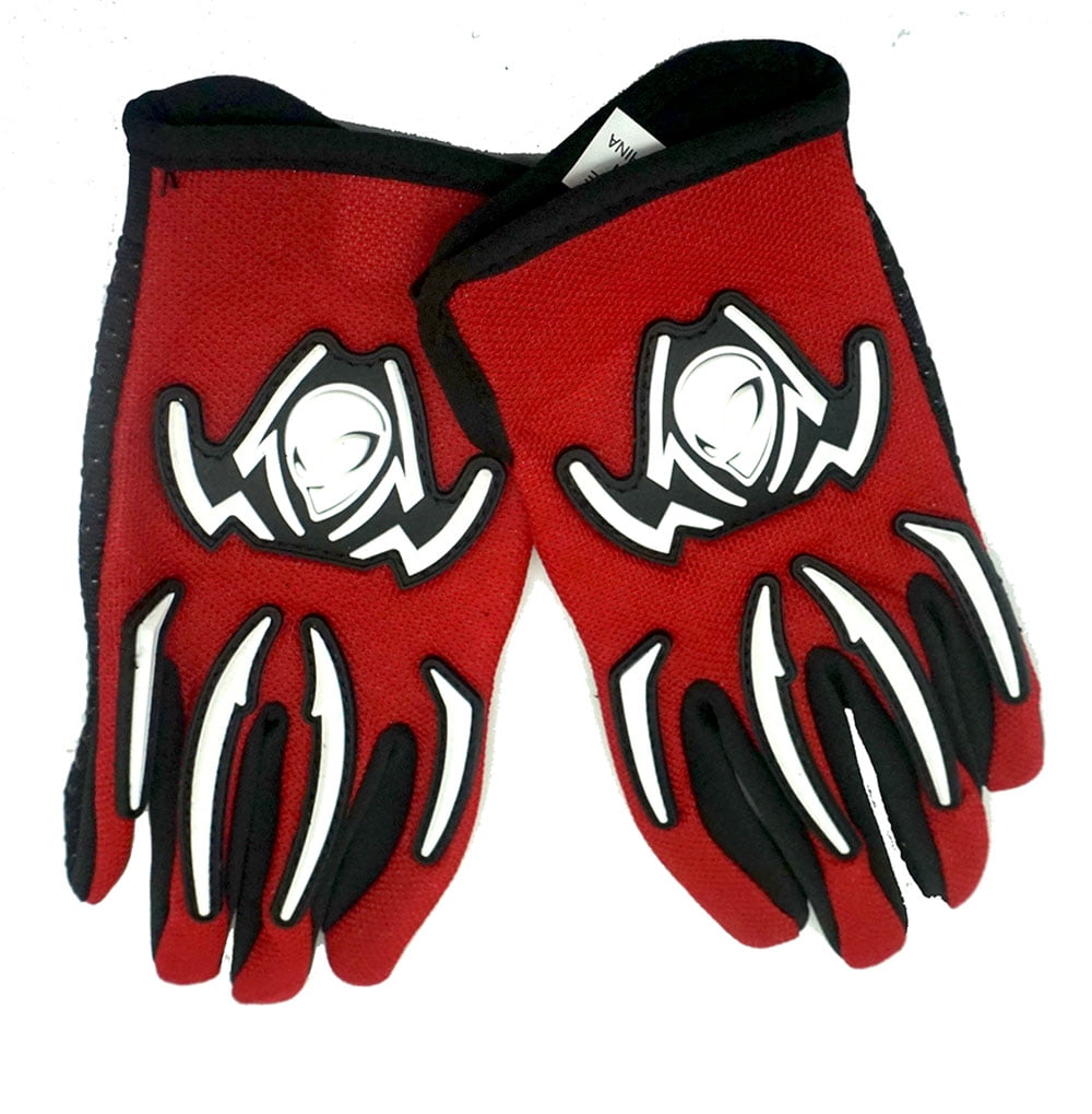 Wow! Youth Motocross Helmet Goggles and Gloves Set (Red, Small) p3xrz