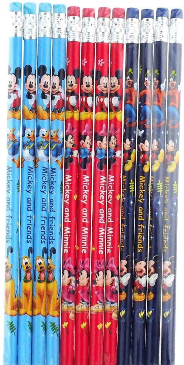 PLUMA IMPORTS Disney Mickey Mouse Wood Pencils (Multicolor, 12 Count Pack) 4p3y7