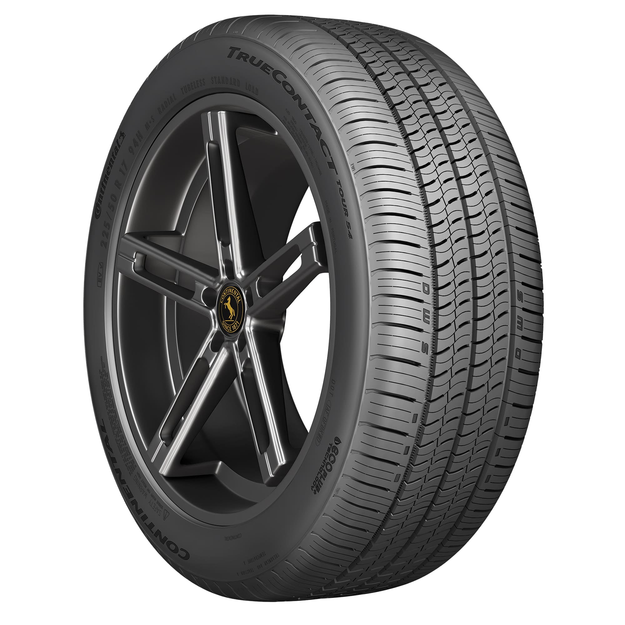 Continental TrueContact Tour 54 All Season Passenger Tire (Black Sidewall, 215/60R16) nubcz